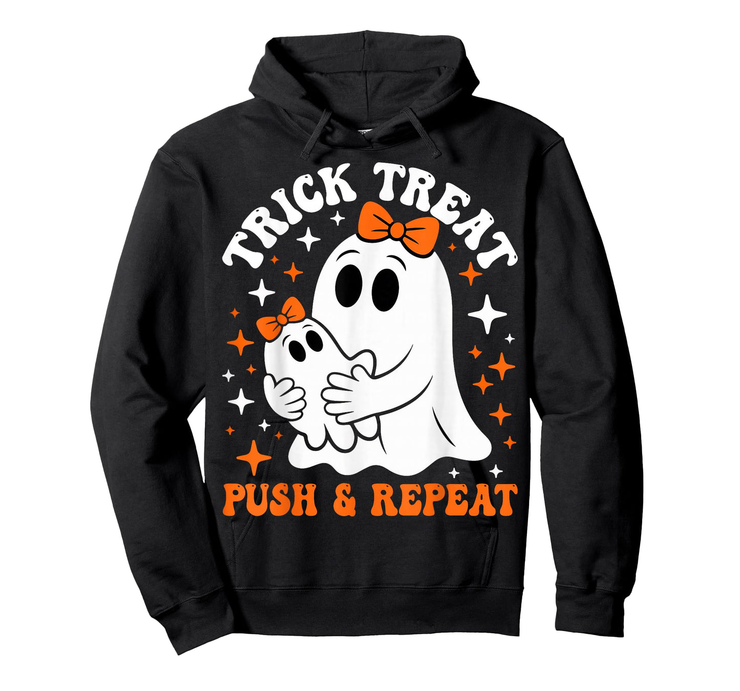 Trick Treat Push Repeat Labor Nurse Spooky Halloween T-Shirt