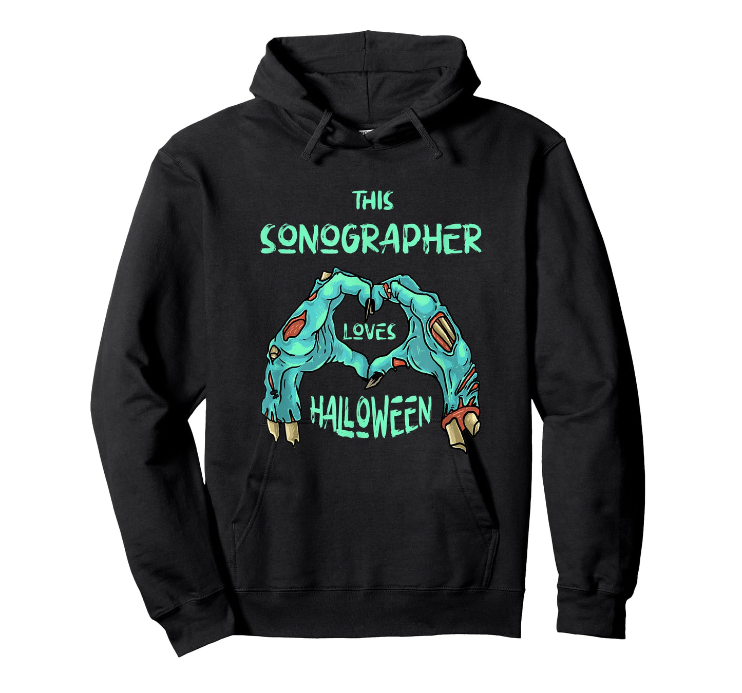 This Sonographer Loves Halloween Ultrasound Tech Zombie T-Shirt