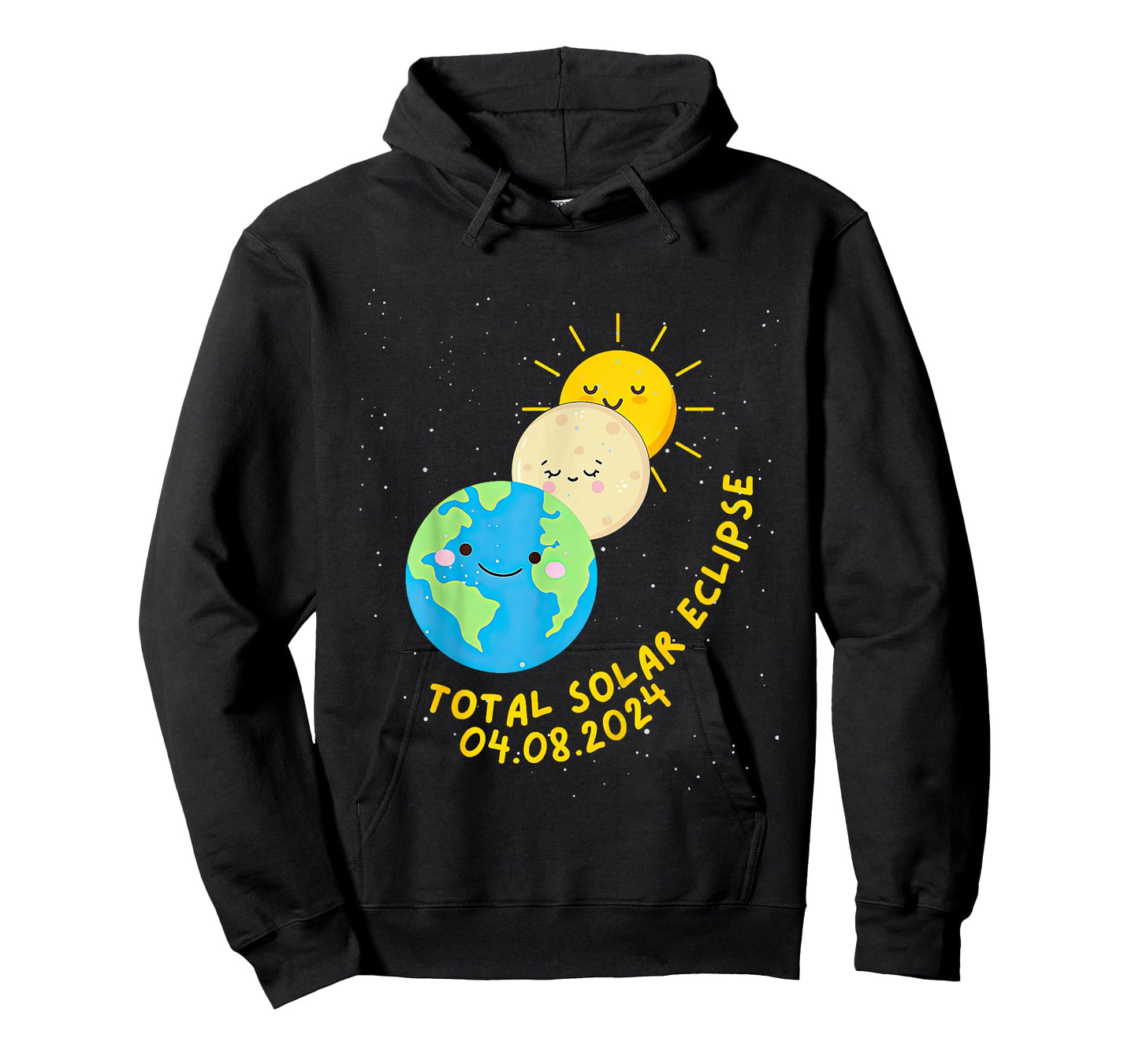 Kids Total Solar Eclipse 2024 Moon Sun Earth Kids Toddler T-Shirt
