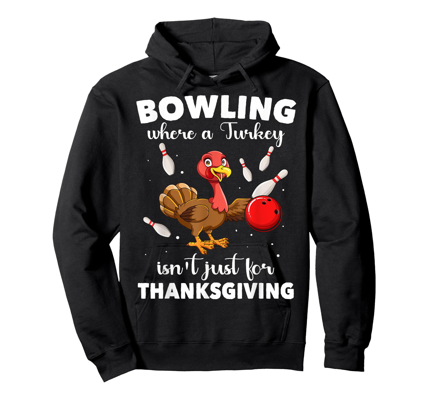 Turkey Bowling Thanksgiving Bowler Strike Spare Bowling T-Shirt