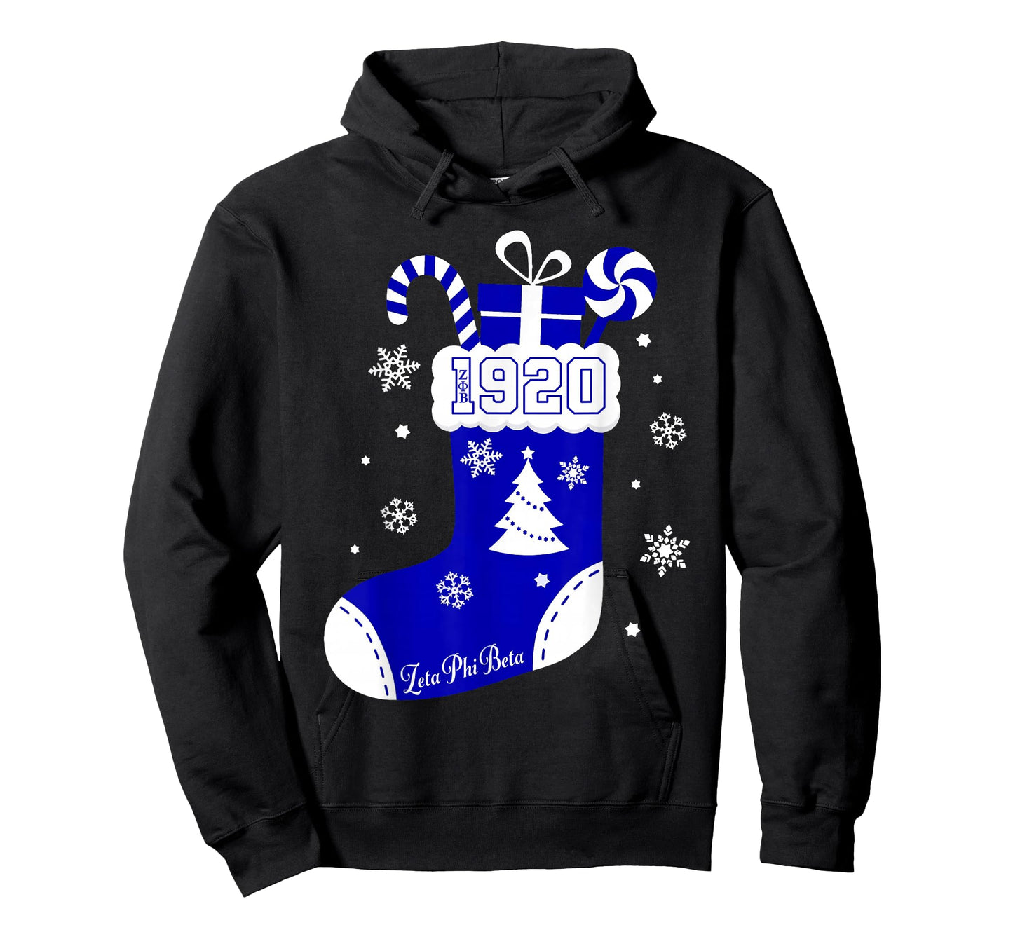 Christmas Sock Candy Cane ZEta Women Girls Apparel Black Casual Modern Holiday T-Shirt