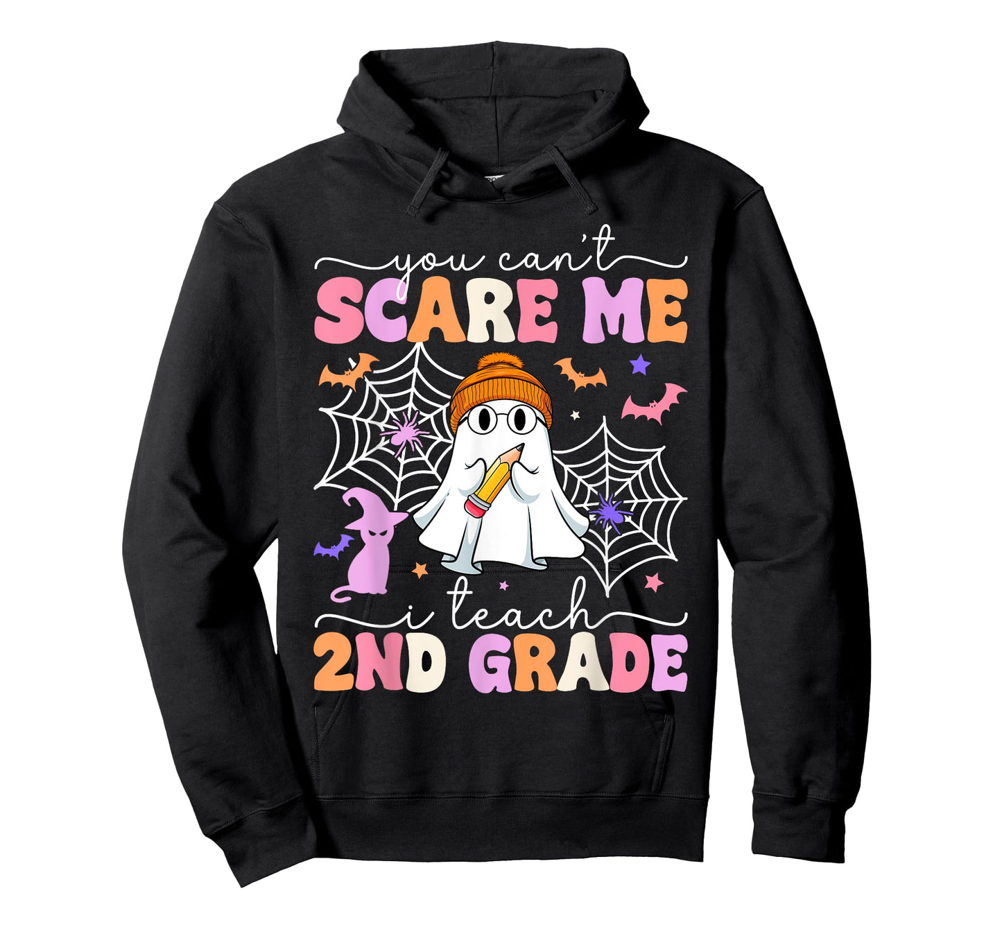 You Can't Scare Me I Teach 2nd Grade Teacher Ghost Halloween T-Shirt