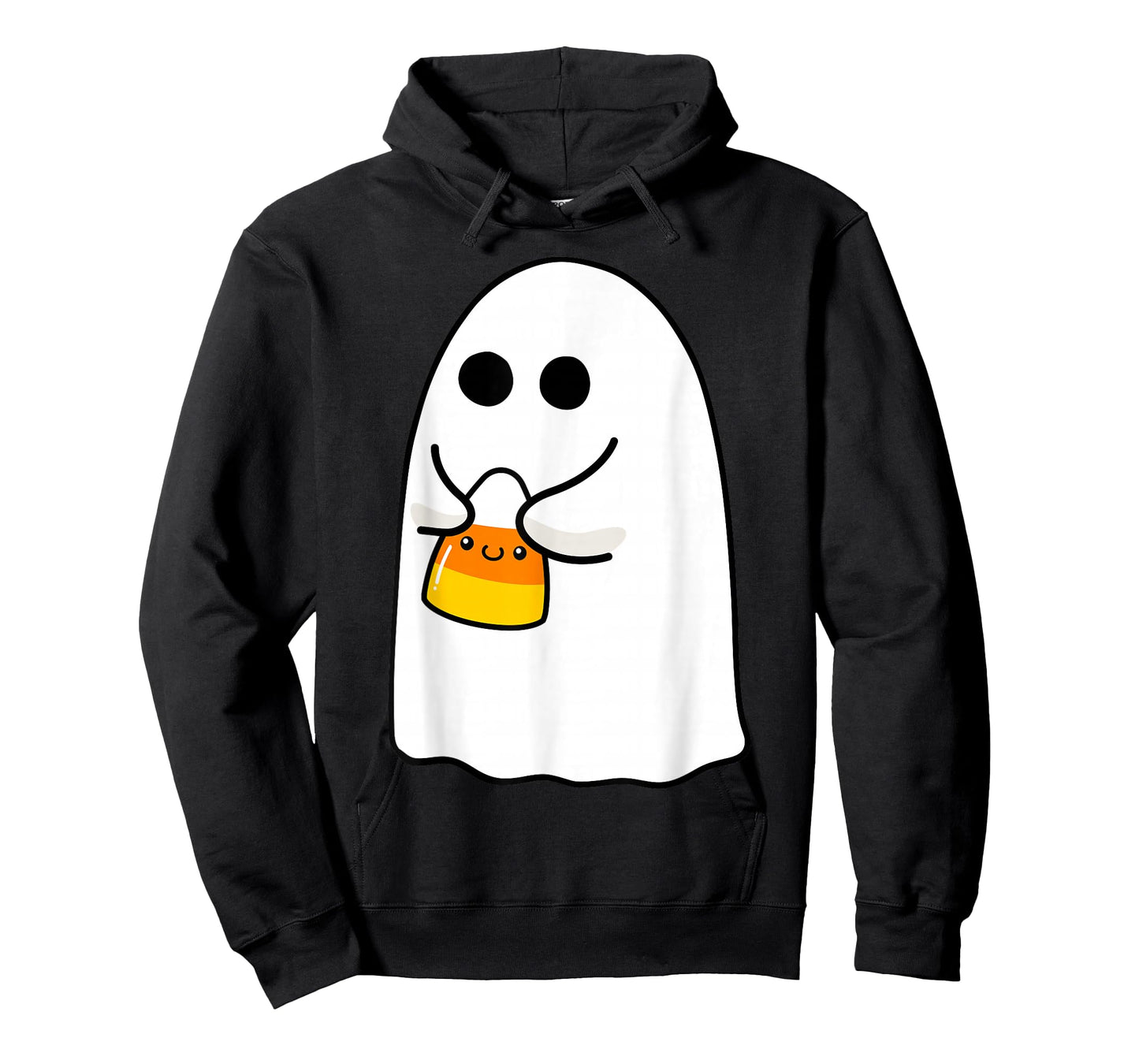 Ghost Holding Candy Corn Funny Halloween Costume Cute Ghost T-Shirt