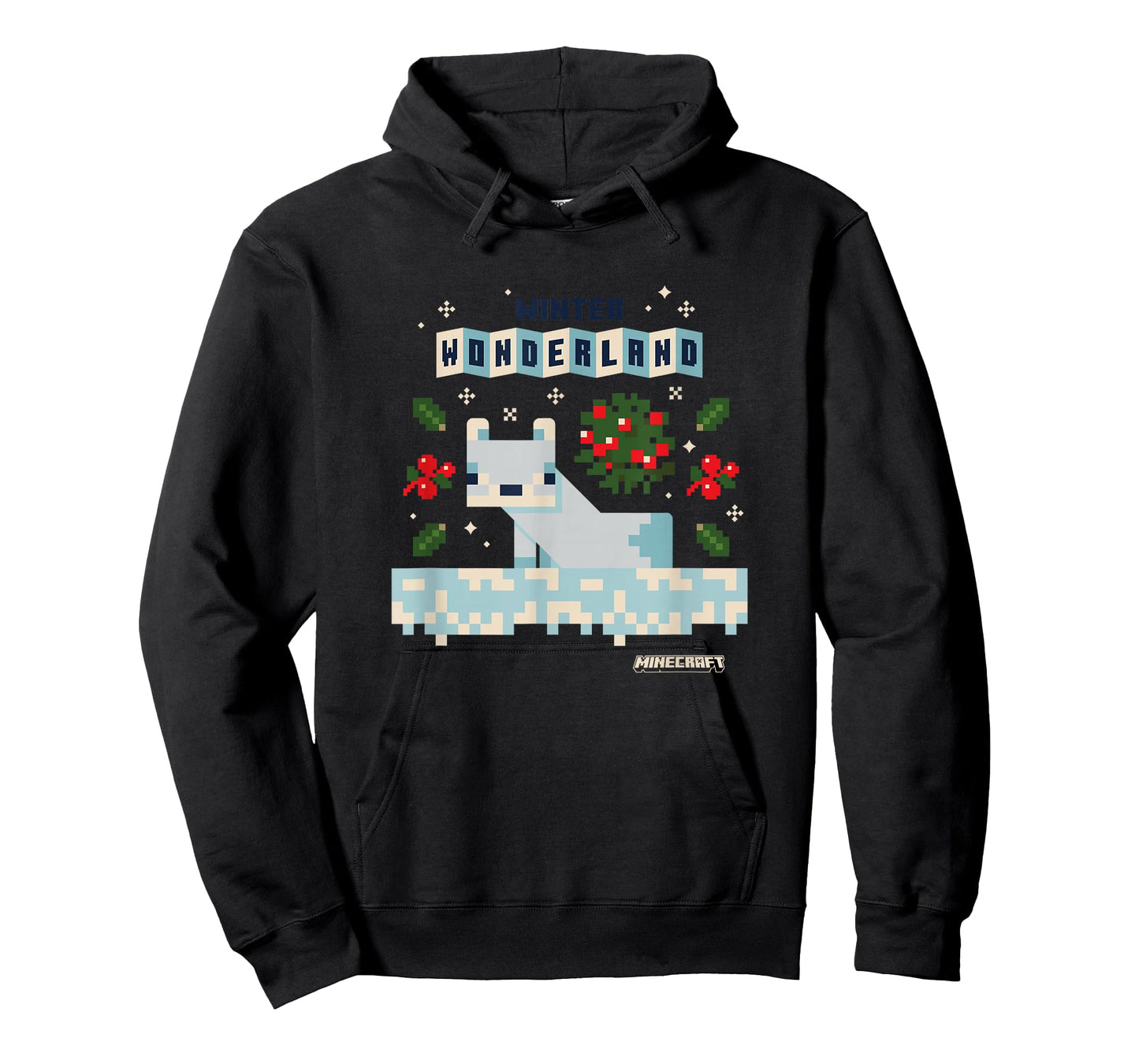 Minecraft Christmas Winter Wonderland Cute Snow Fox Shot T-Shirt