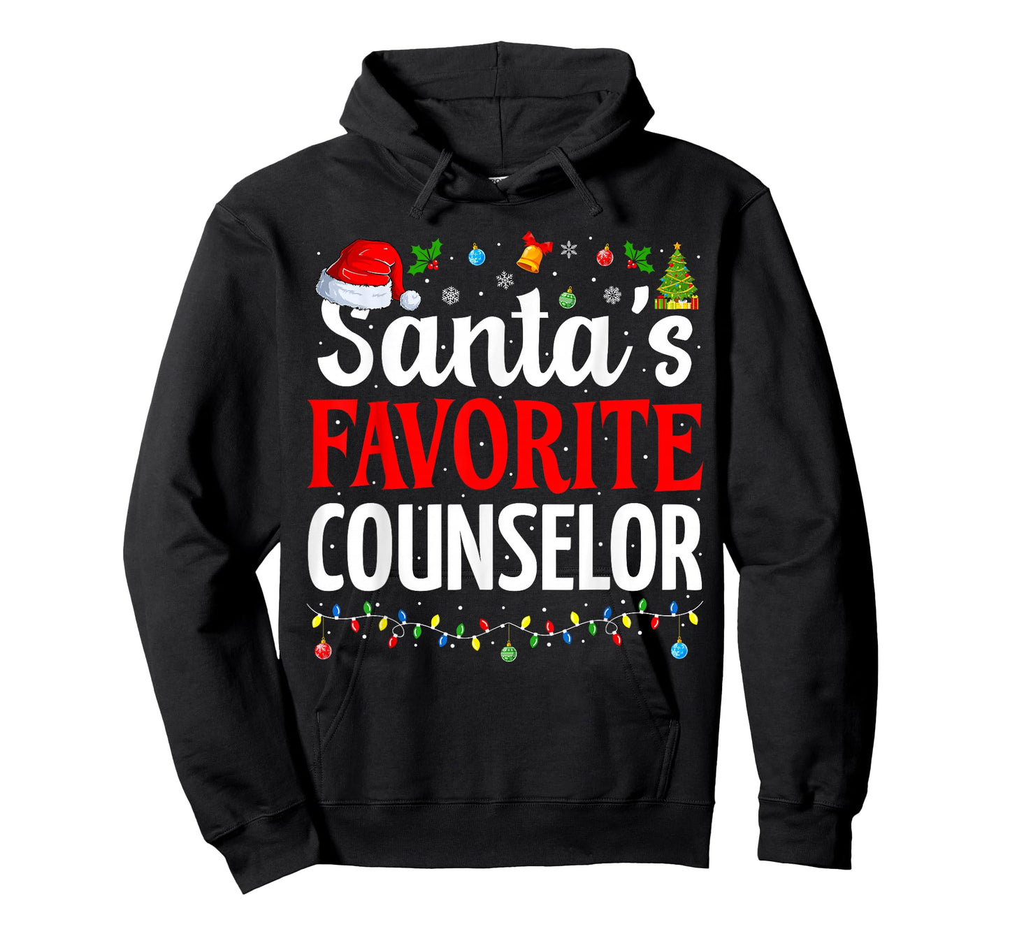 Santa’s Favorite Counselor Cool Christmas School Counselor T-Shirt