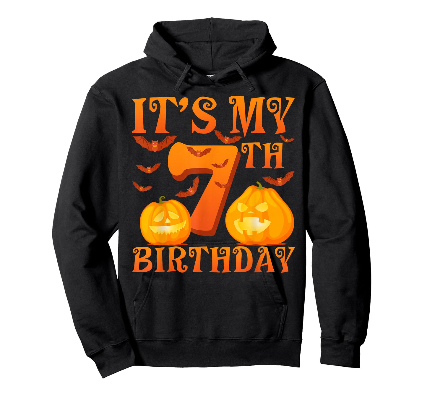 It's My 7th Birthday Pumpkins 7 Years Old Halloween Day Kids T-Shirt