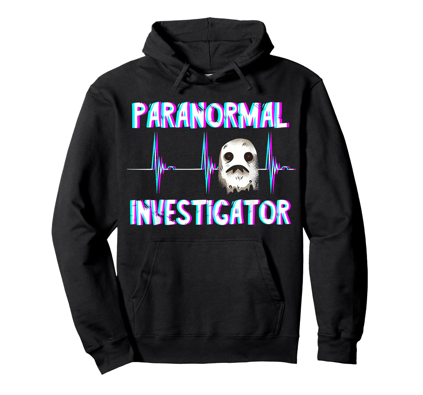 Paranormal Investigator Ghost Hunter Heartbeat ECG Pulse T-Shirt