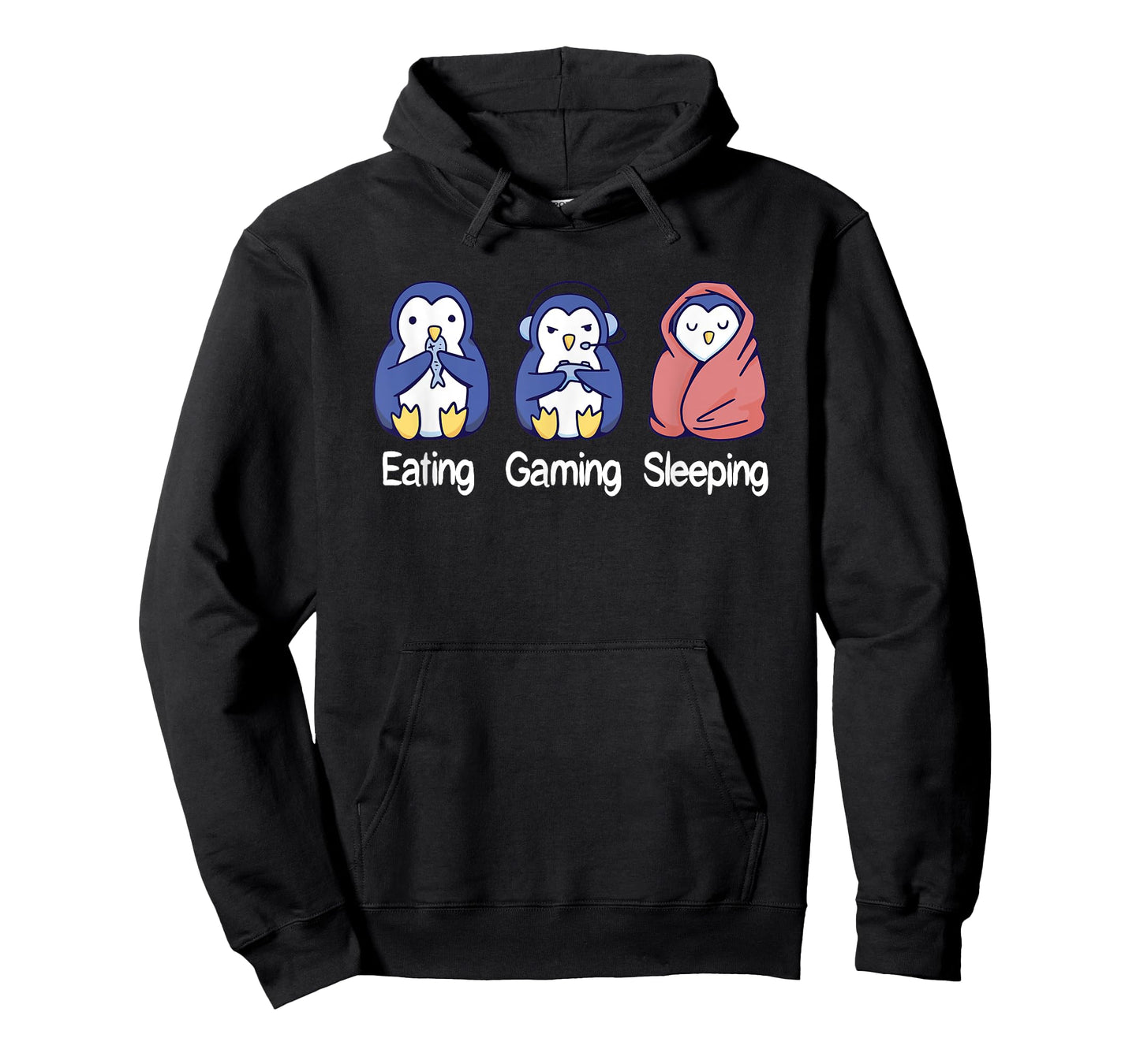 Eating Gaming Sleeping Penguin T-Shirt