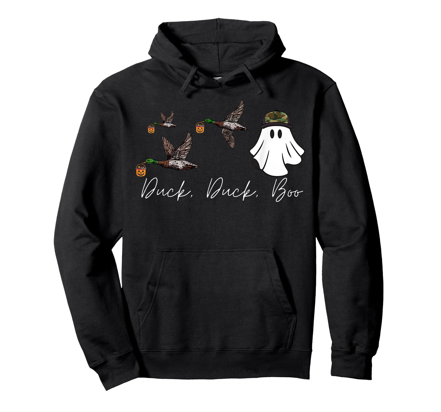 Duck Duck Boo Camo Ghost Boy Halloween Mallard Duck Hunting T-Shirt