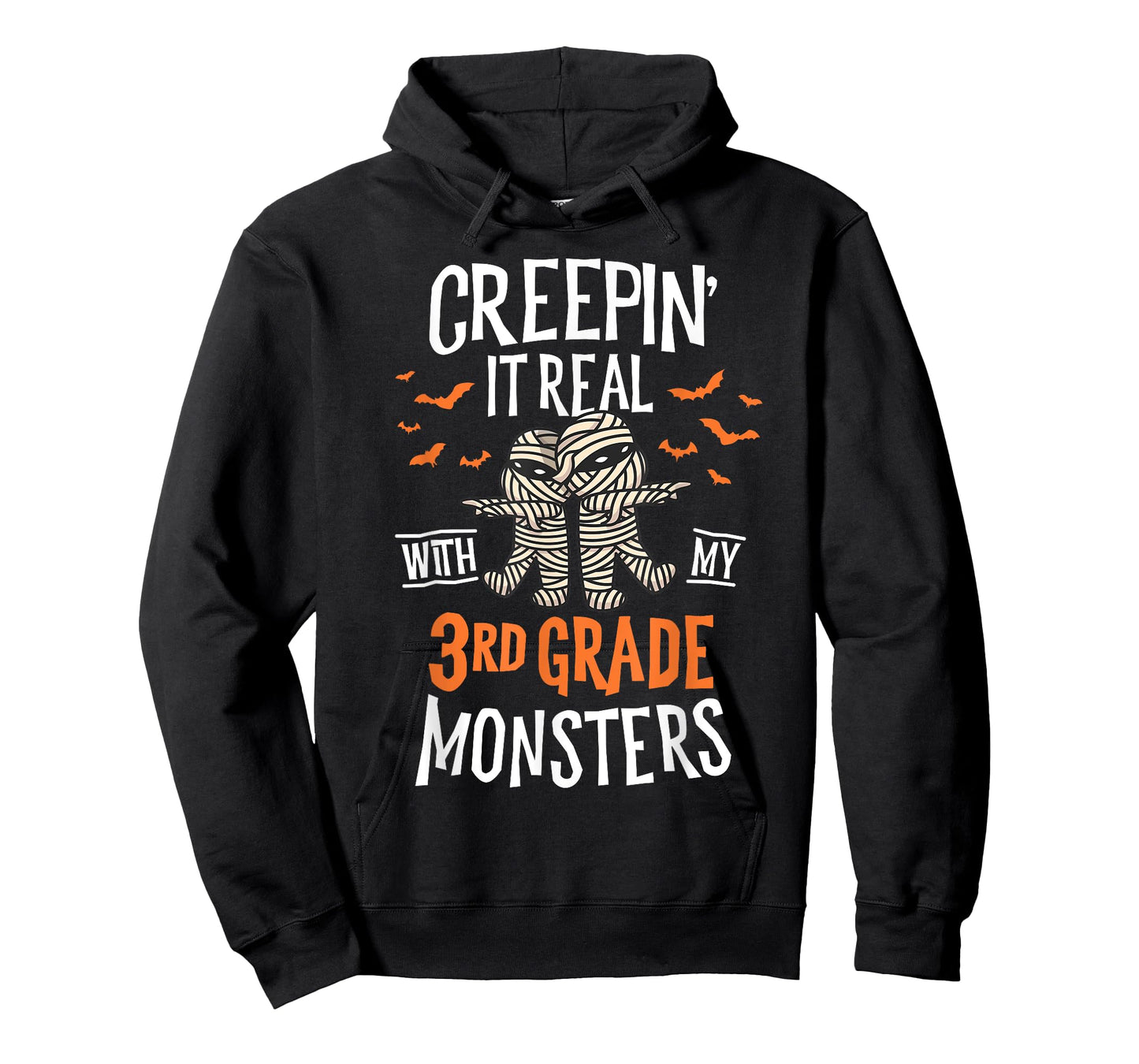 Creepin It Real With My 3rd Grade Monsters Halloween Teacher T-Shirt