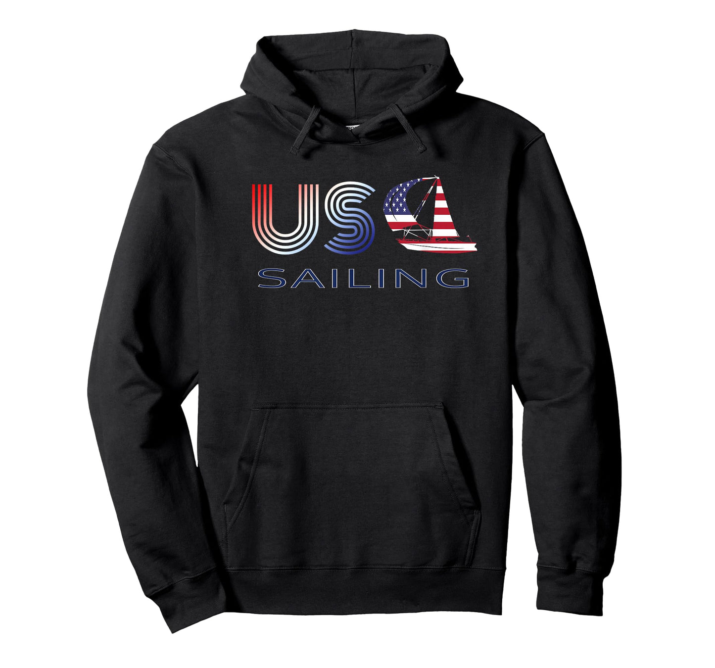 Nautical Patriotic USA Team Sports Sail American Sailing T-Shirt