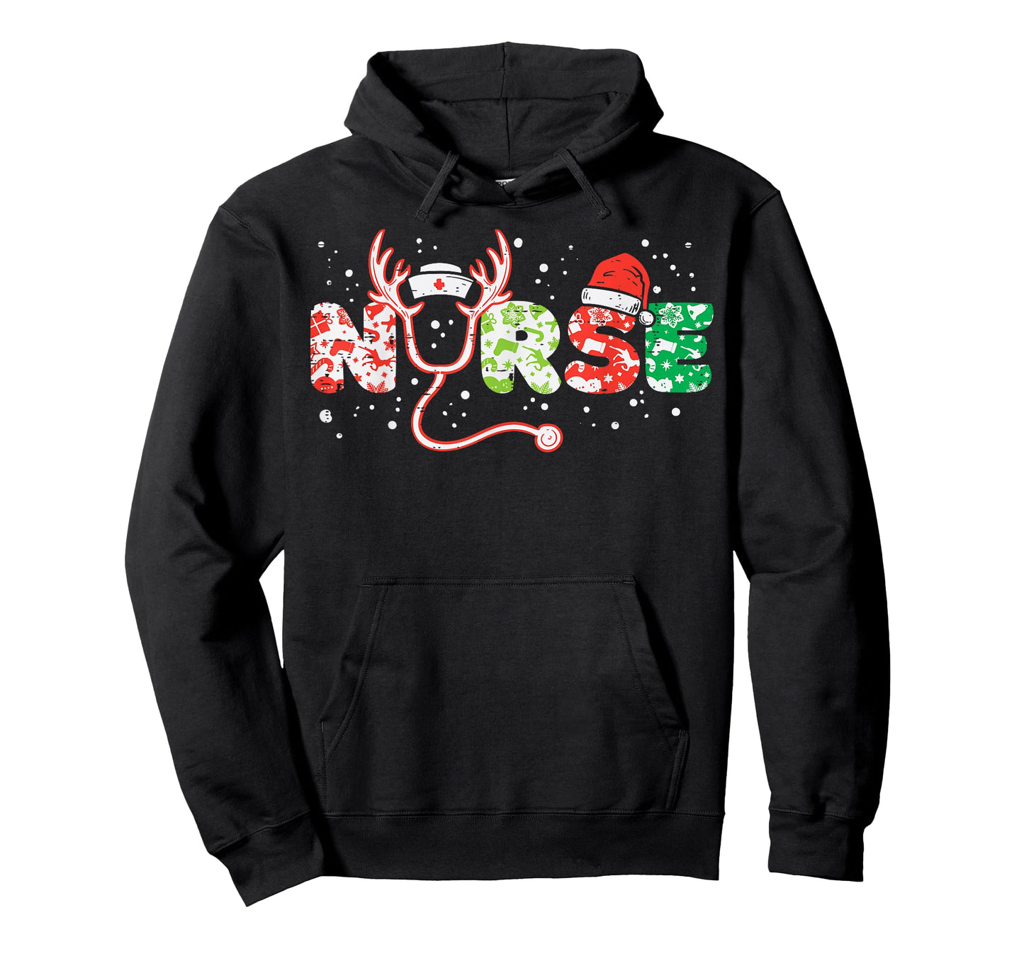 Nurse Christmas Stethoscope Nurses Xmas Scrub Top Women T-Shirt