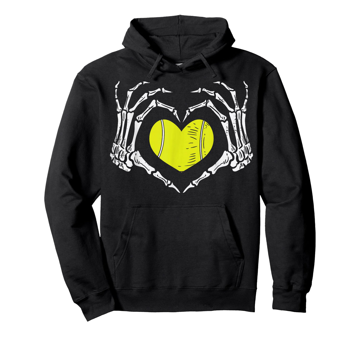 Halloween Tennis Heart Skeleton Hand Costume Men Boys Kids T-Shirt
