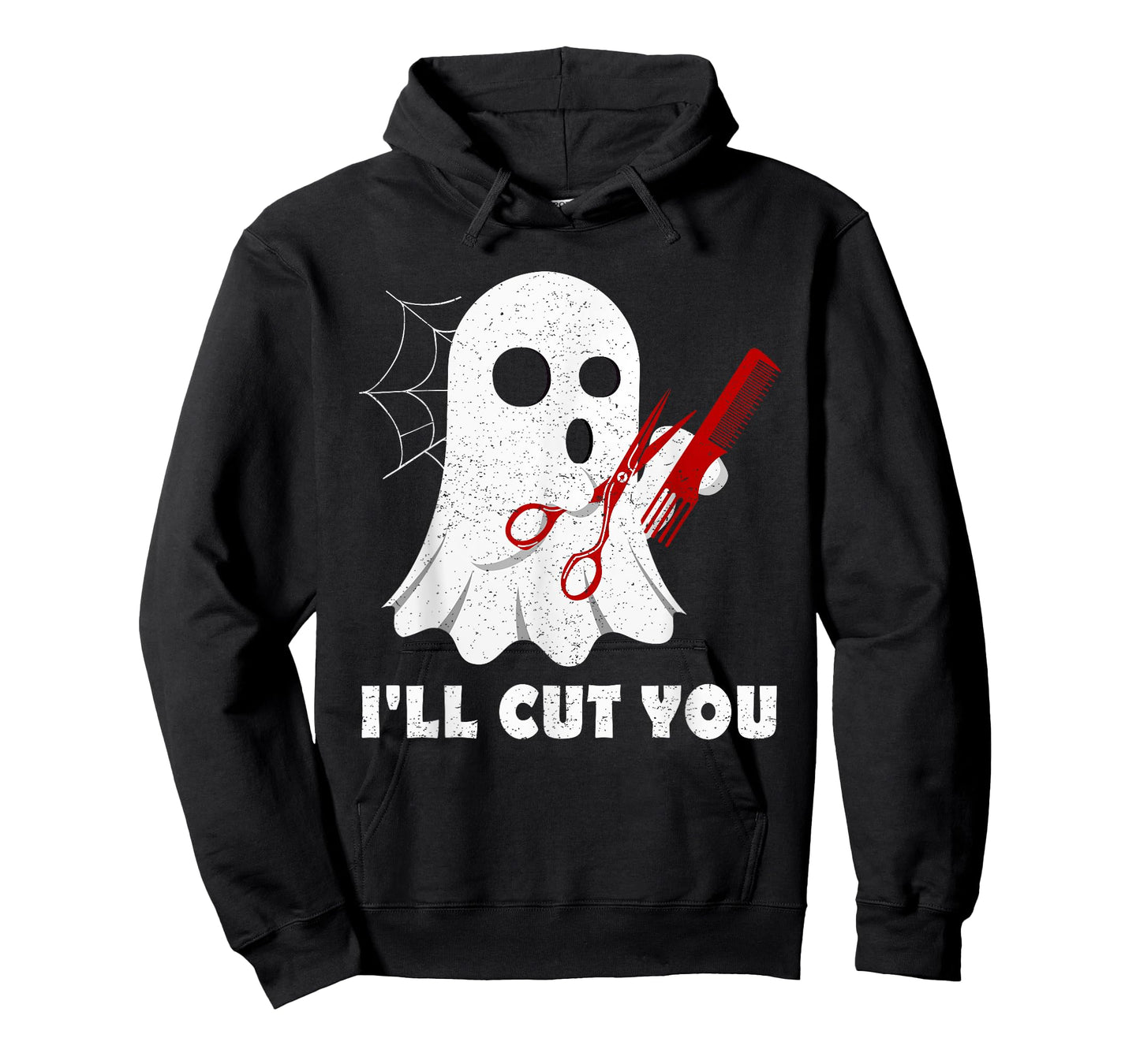 Halloween Boo Ghost Hairstylist Gift I'll Cut You Costume T-Shirt