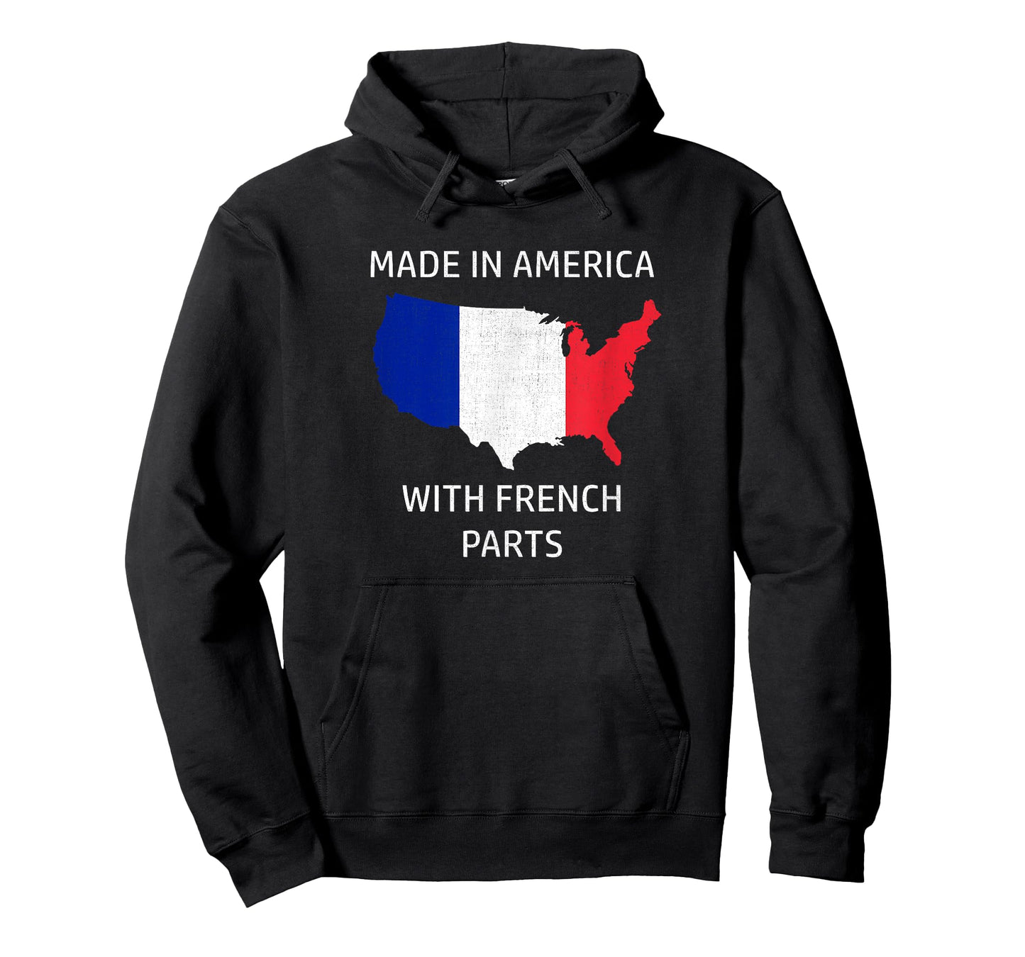 Made in America with French Parts - France and USA Pride T-Shirt