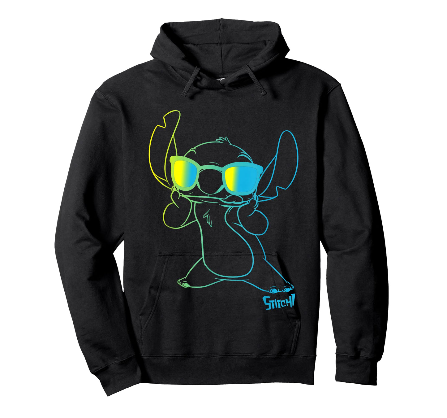 Disney Lilo & Stitch Cool Stitch Neon Outline Chest Portrait T-Shirt