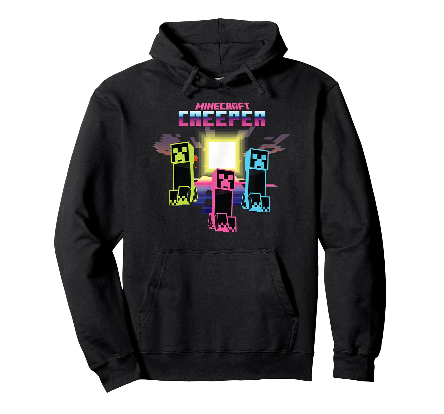 Minecraft Creeper Bright Neon Poster T-Shirt