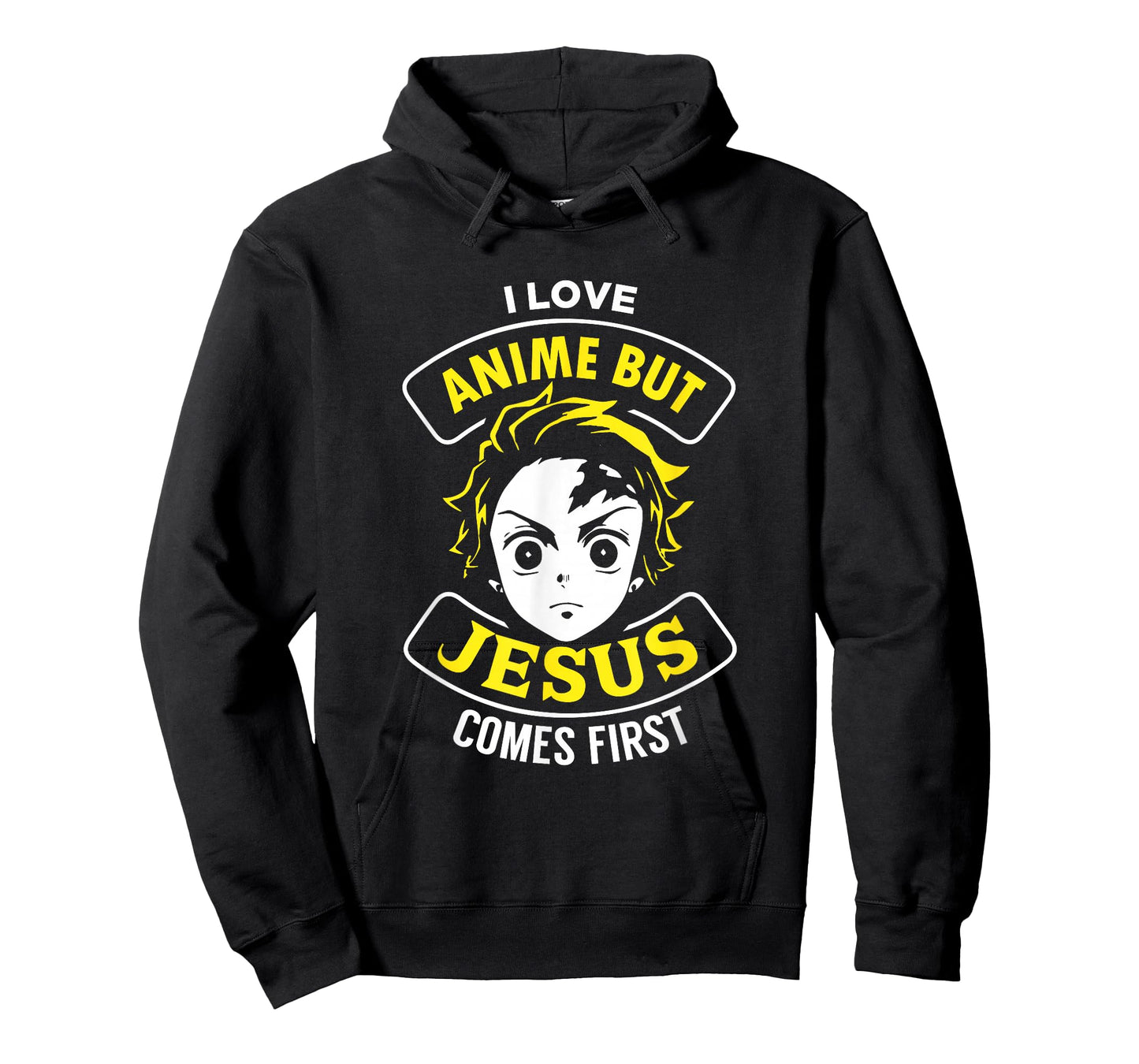 I Love Anime But Jesus Comes First - Christian Japan Yellow T-Shirt