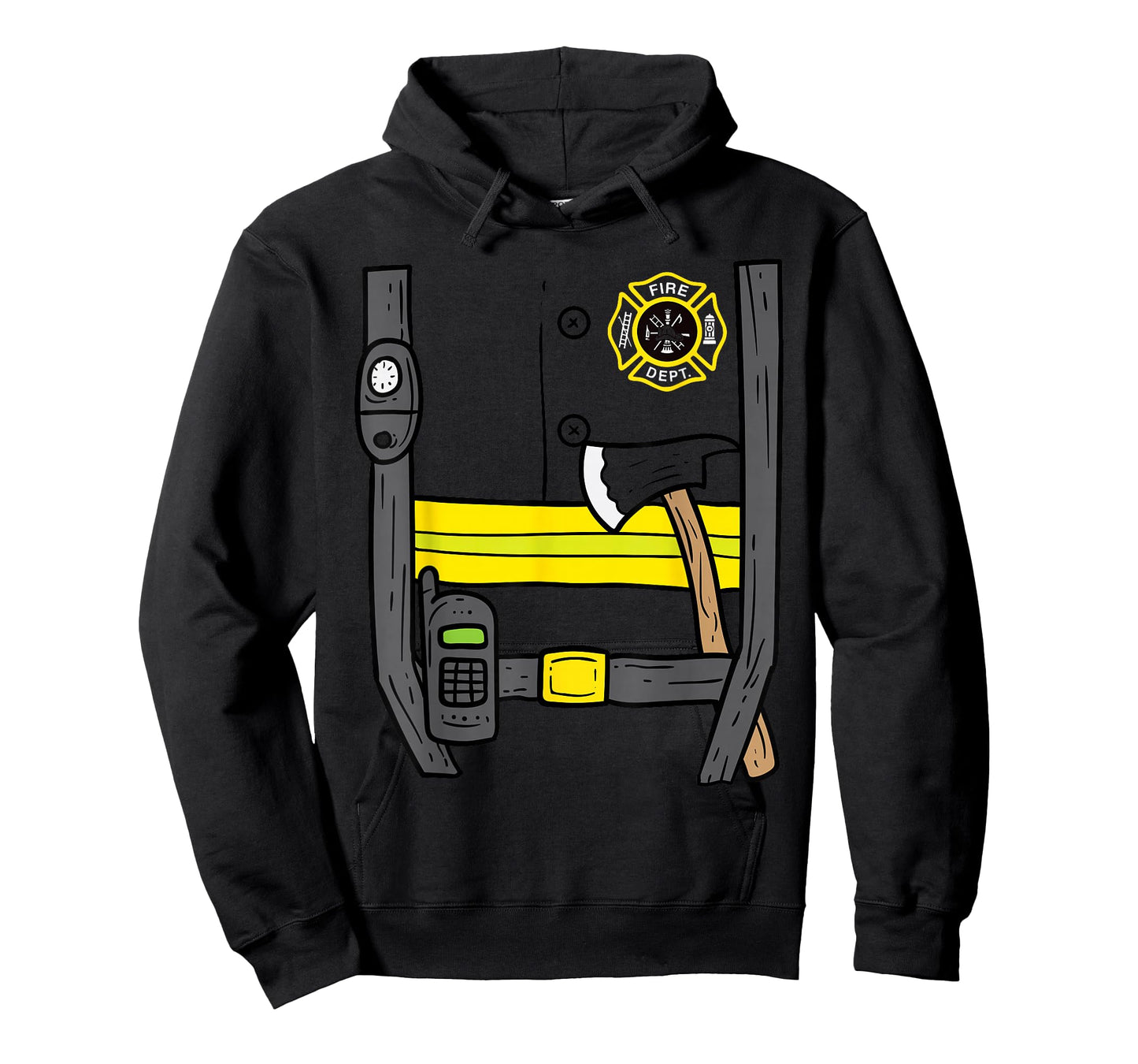 Firefighter Fireman Easy Lazy DIY Halloween Costume Boys T-Shirt