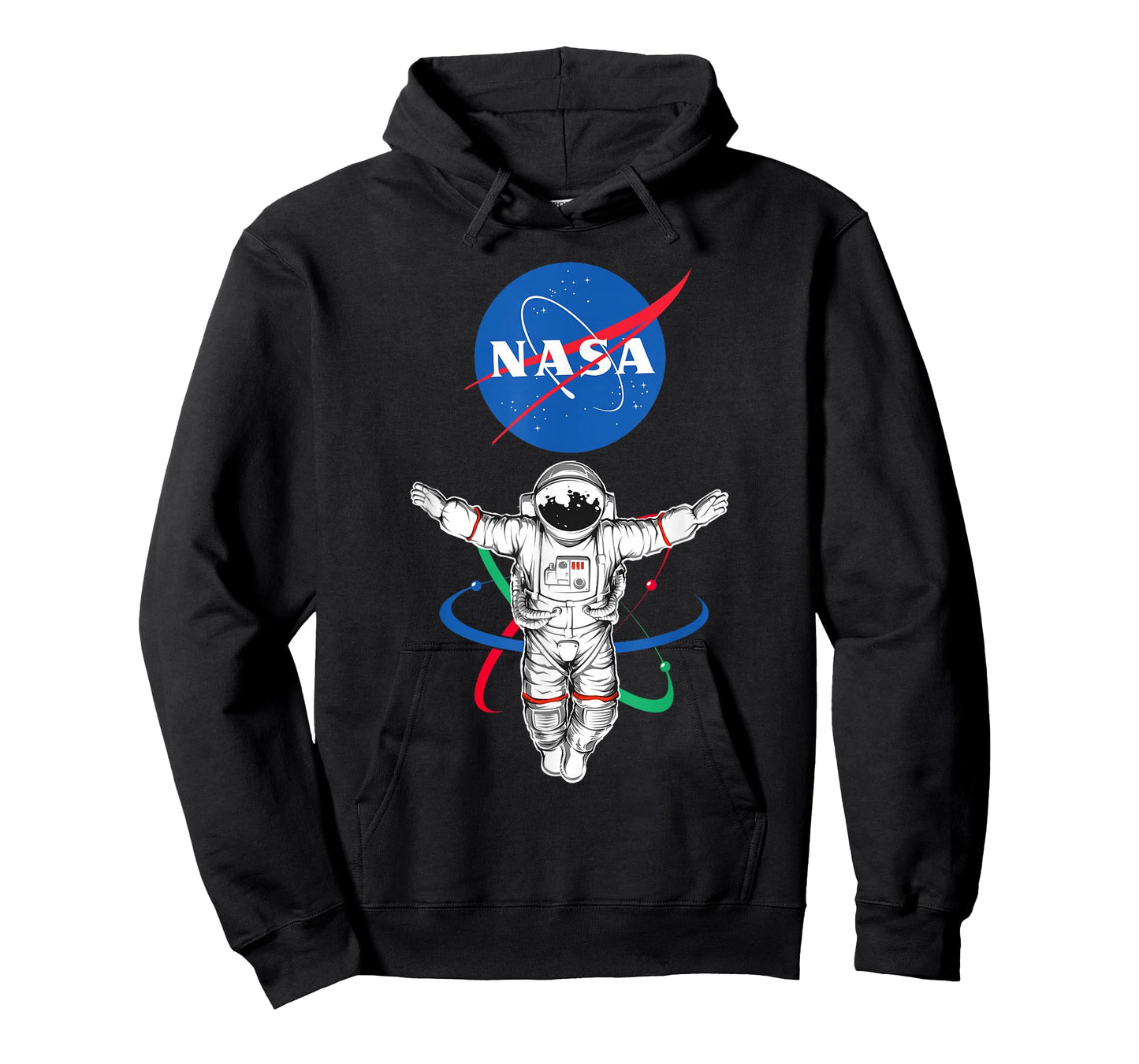 Major Future NASA T-Shirt - Unisex-Adults, Black, Small, Short Sleeve, Cotton/Polyester, Astronaut Atom NASA Theme