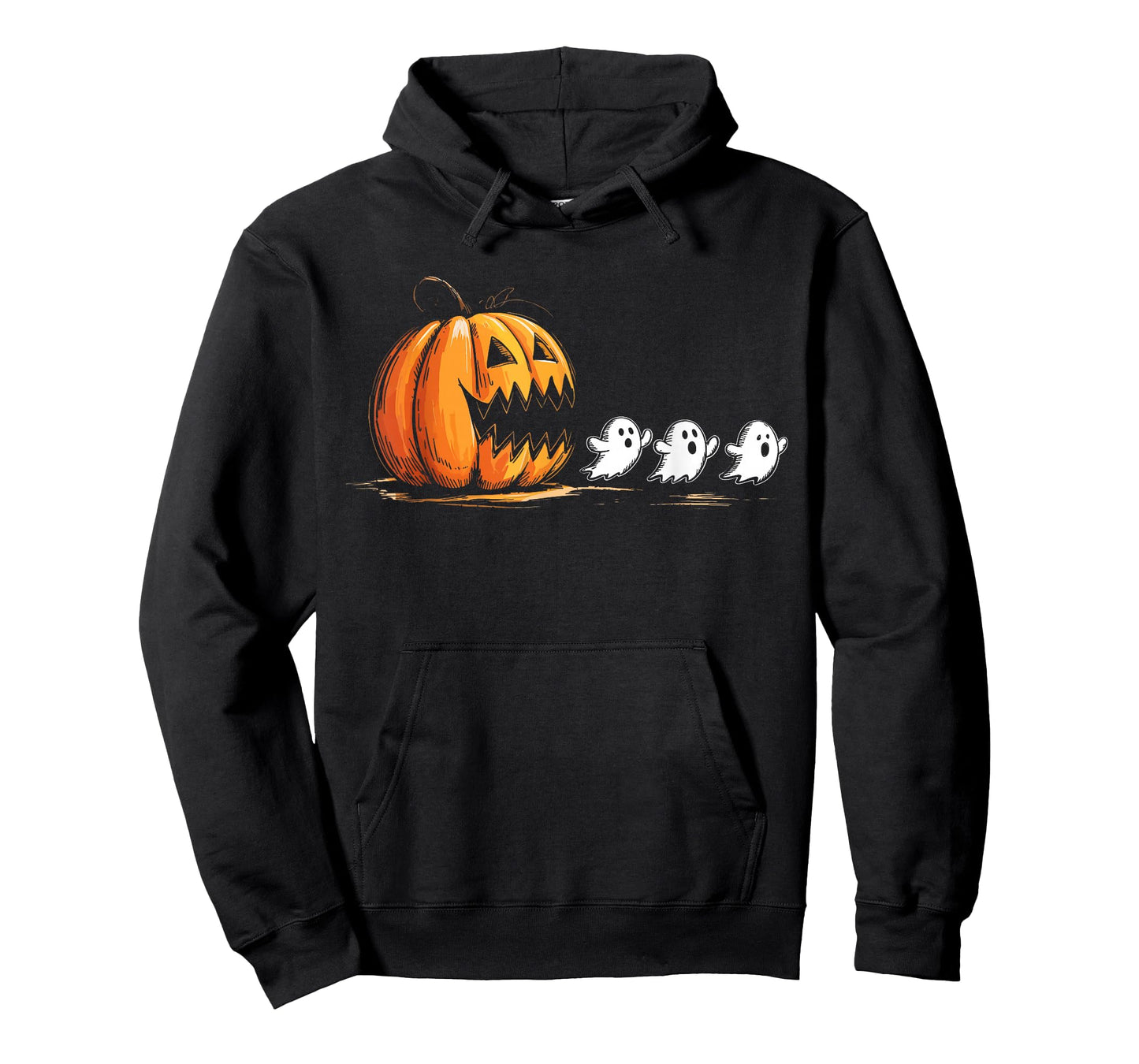 Halloween Gamer Pumpkin Eating Ghost Costume Men Boys Kids T-Shirt