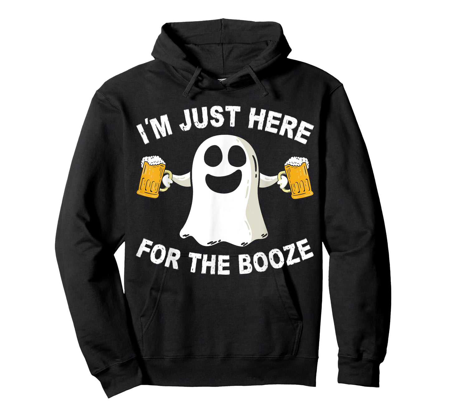 Drinking Halloween Costume Men I'm Just Here for The Booze T-Shirt