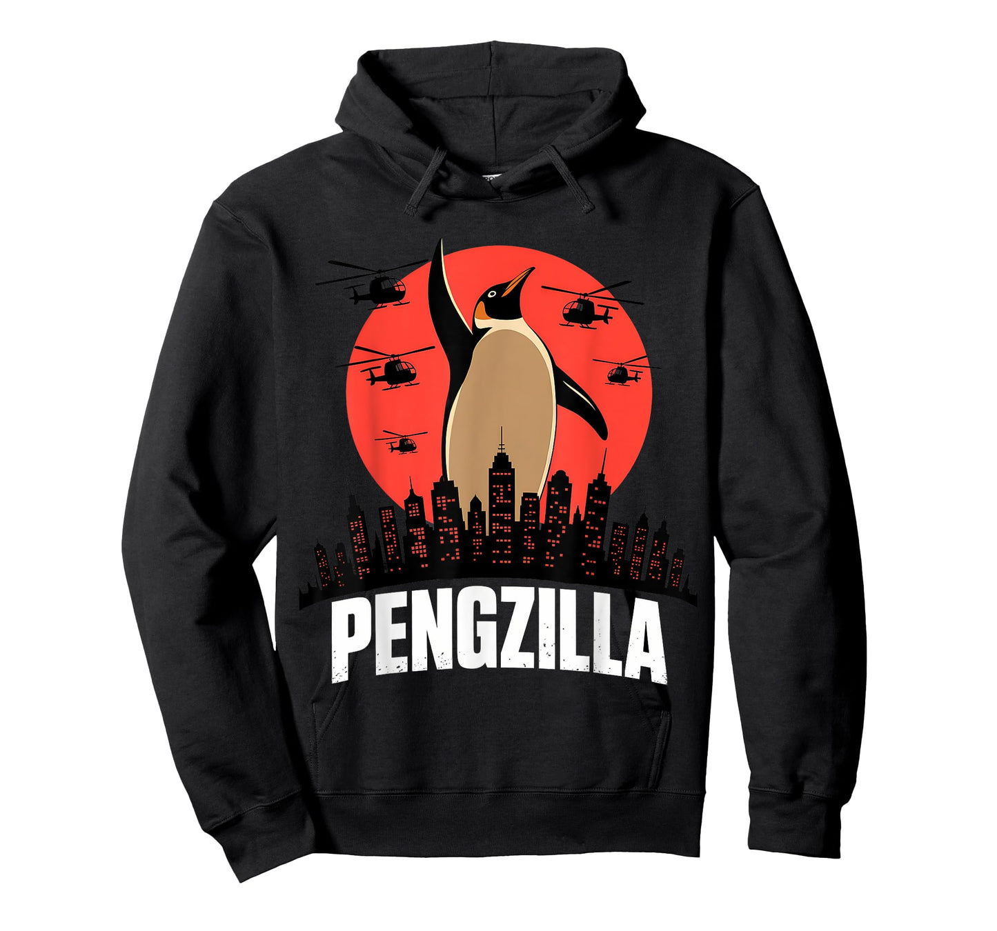 Pengzilla Funny Penguin Monster Japanese Art T-Shirt