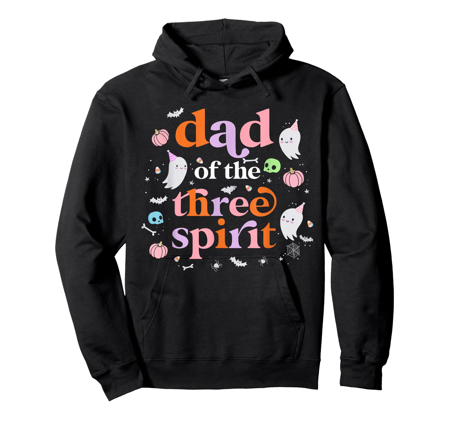 Mens Dad of The Three Spirit Halloween 3rd Bday Boy Ghost T-Shirt