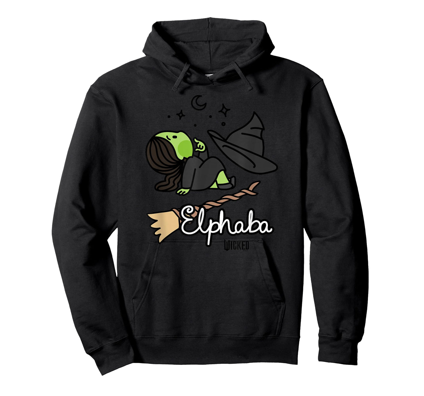 Wicked Logo Elphaba Daydreaming Playful Cartoon Style T-Shirt