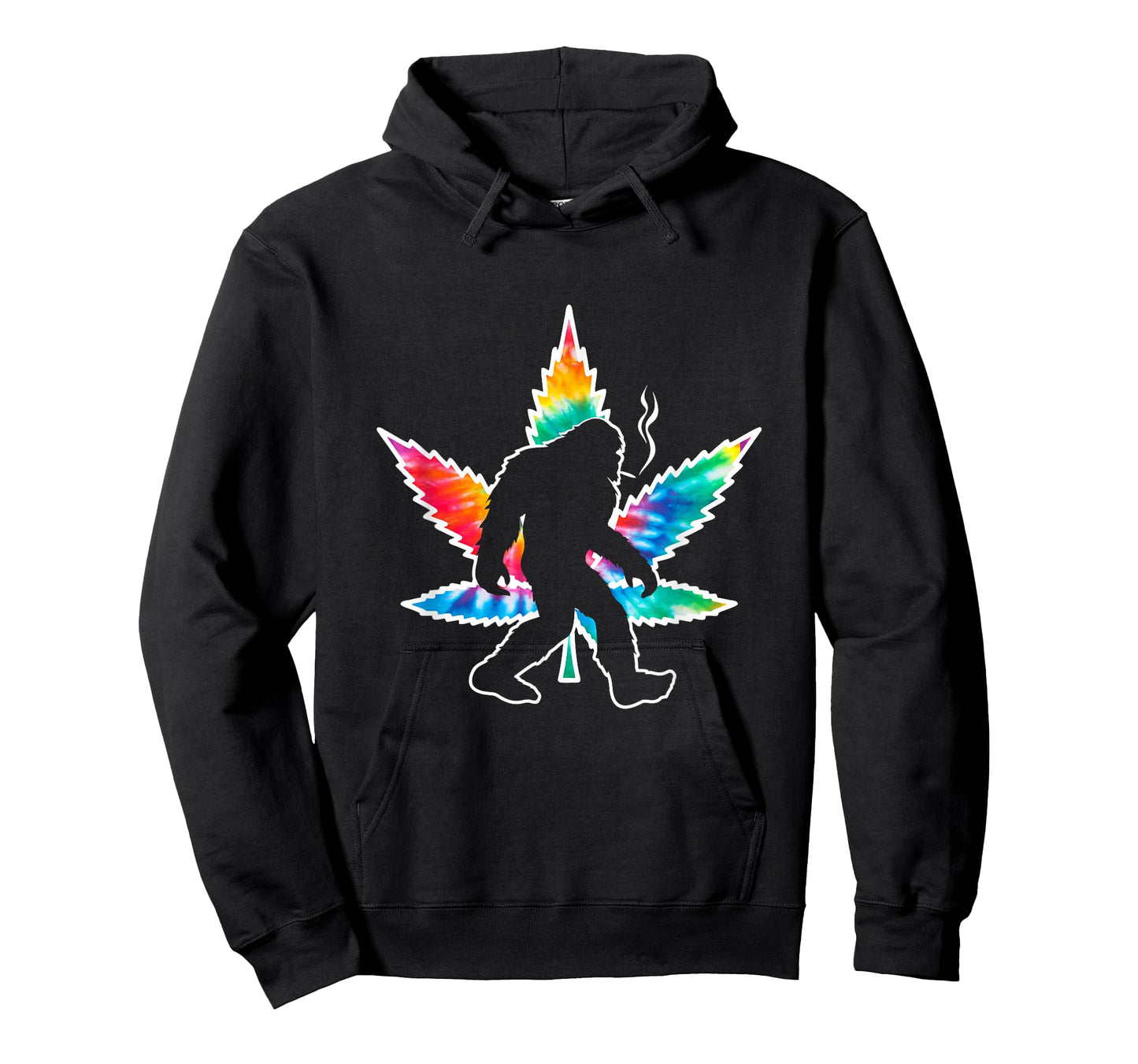 Sasquatch Bigfoot Tie Dye Pot Leaf T-Shirt