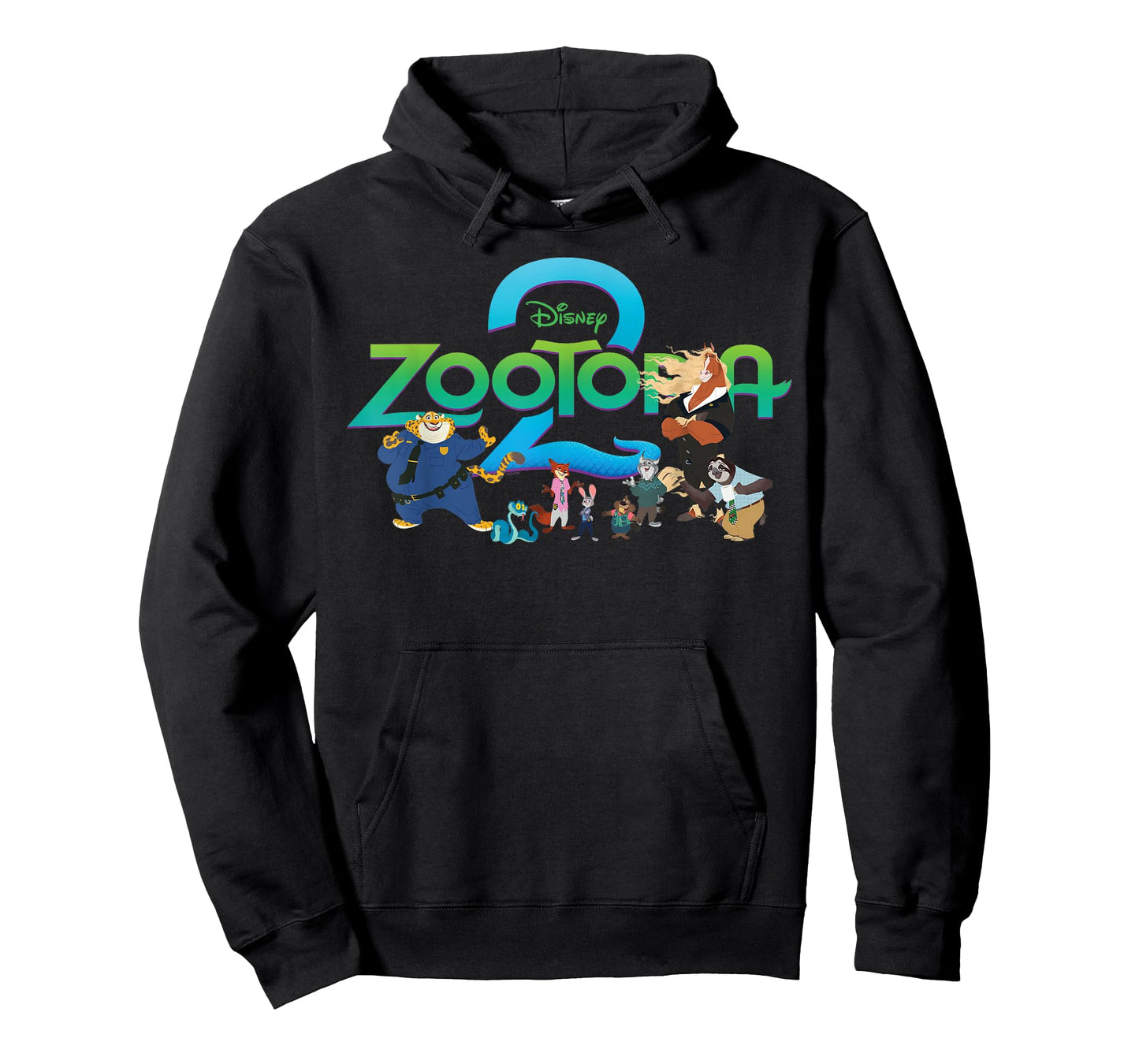 Disney Zootopia 2 Illustrated Characters and Logo T-Shirt