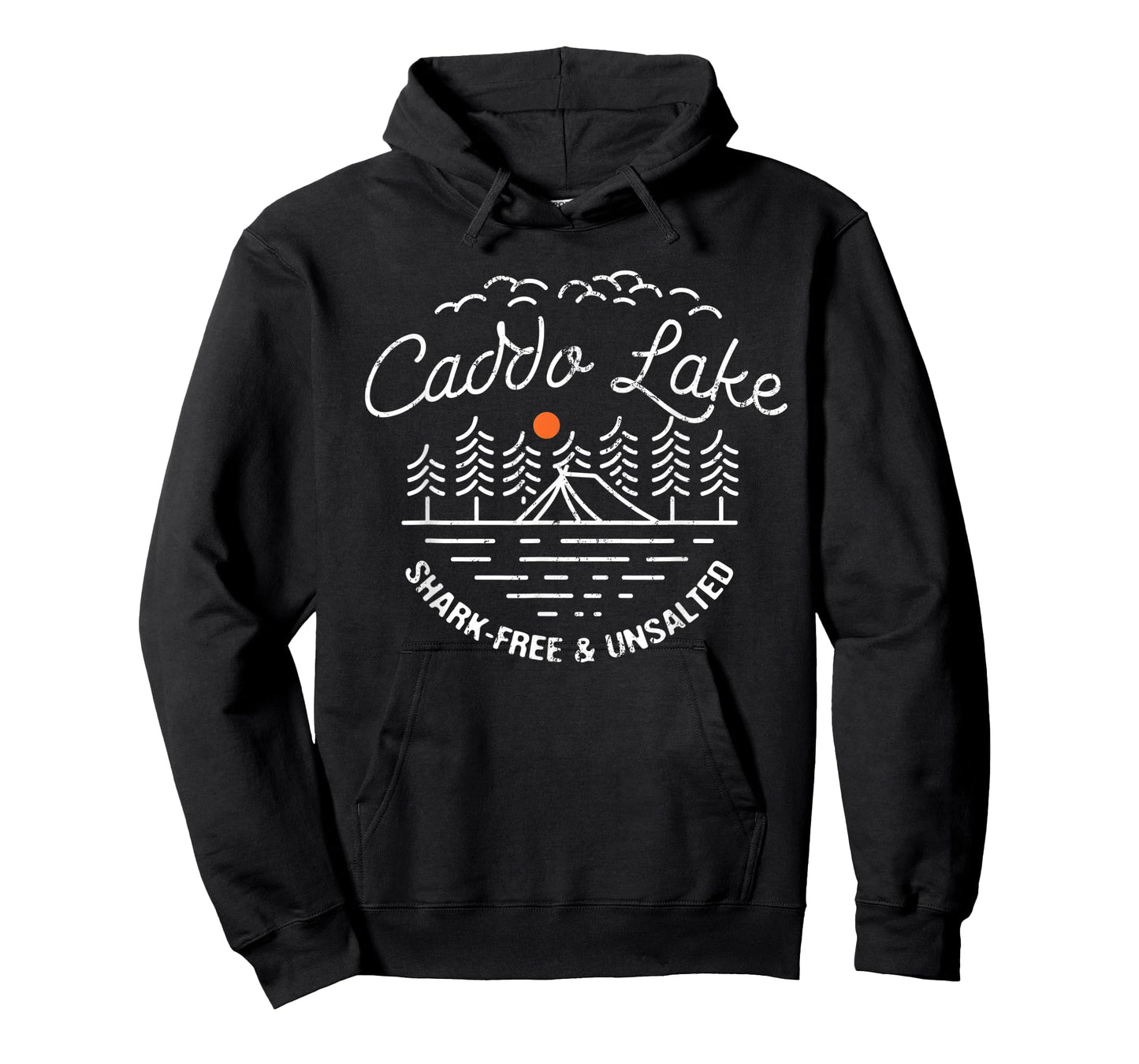 Caddo Lake Shark-Free and Unsalted Camping Louisiana Camper T-Shirt