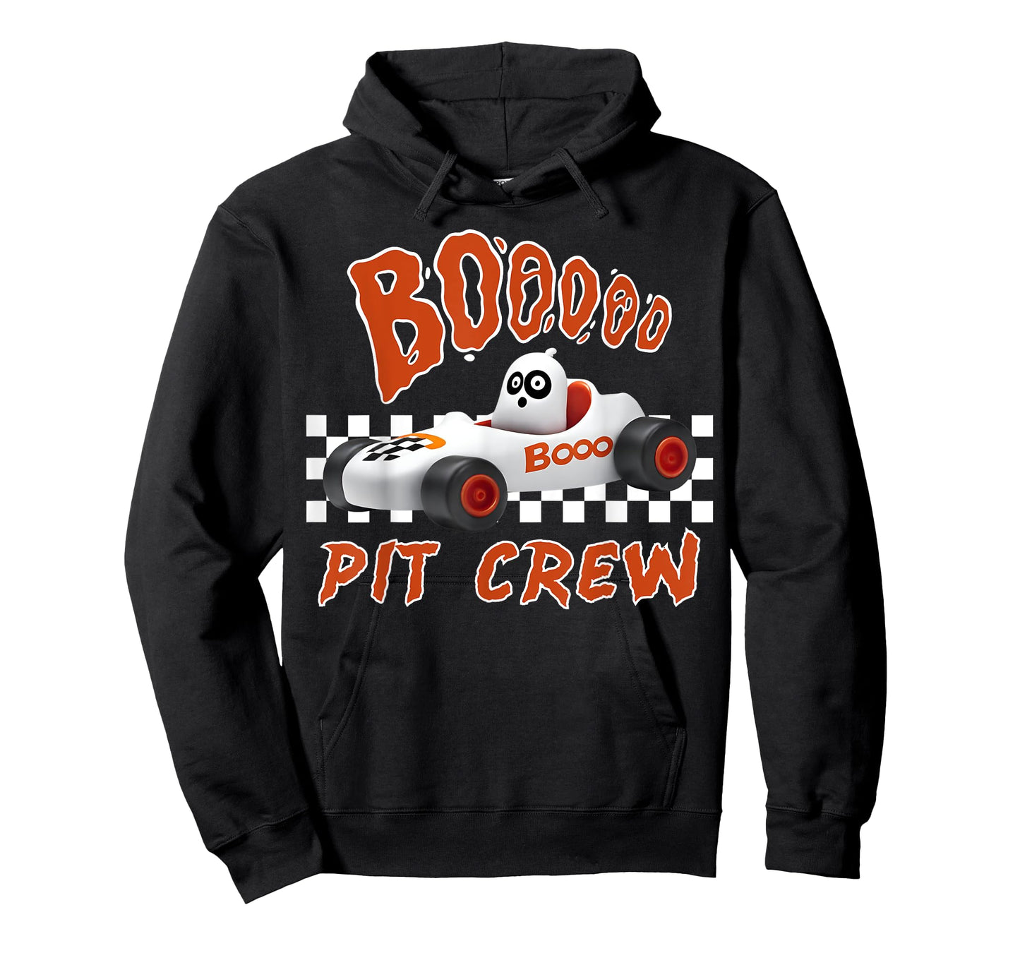 Boo Ghost Pit Crew Racing Halloween Matching Race Car Party T-Shirt