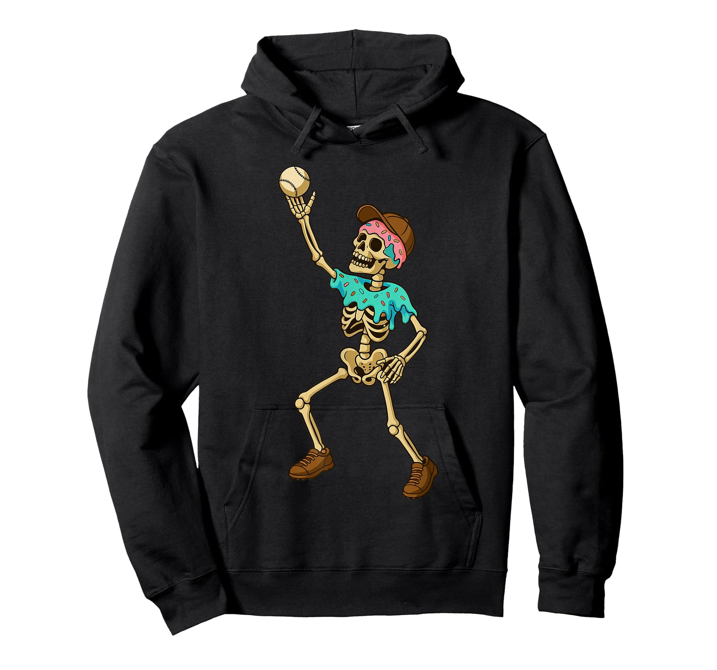 Baseball Lifestyle 101 Apparel Youth Ice Cream Drip Skeleton T-Shirt