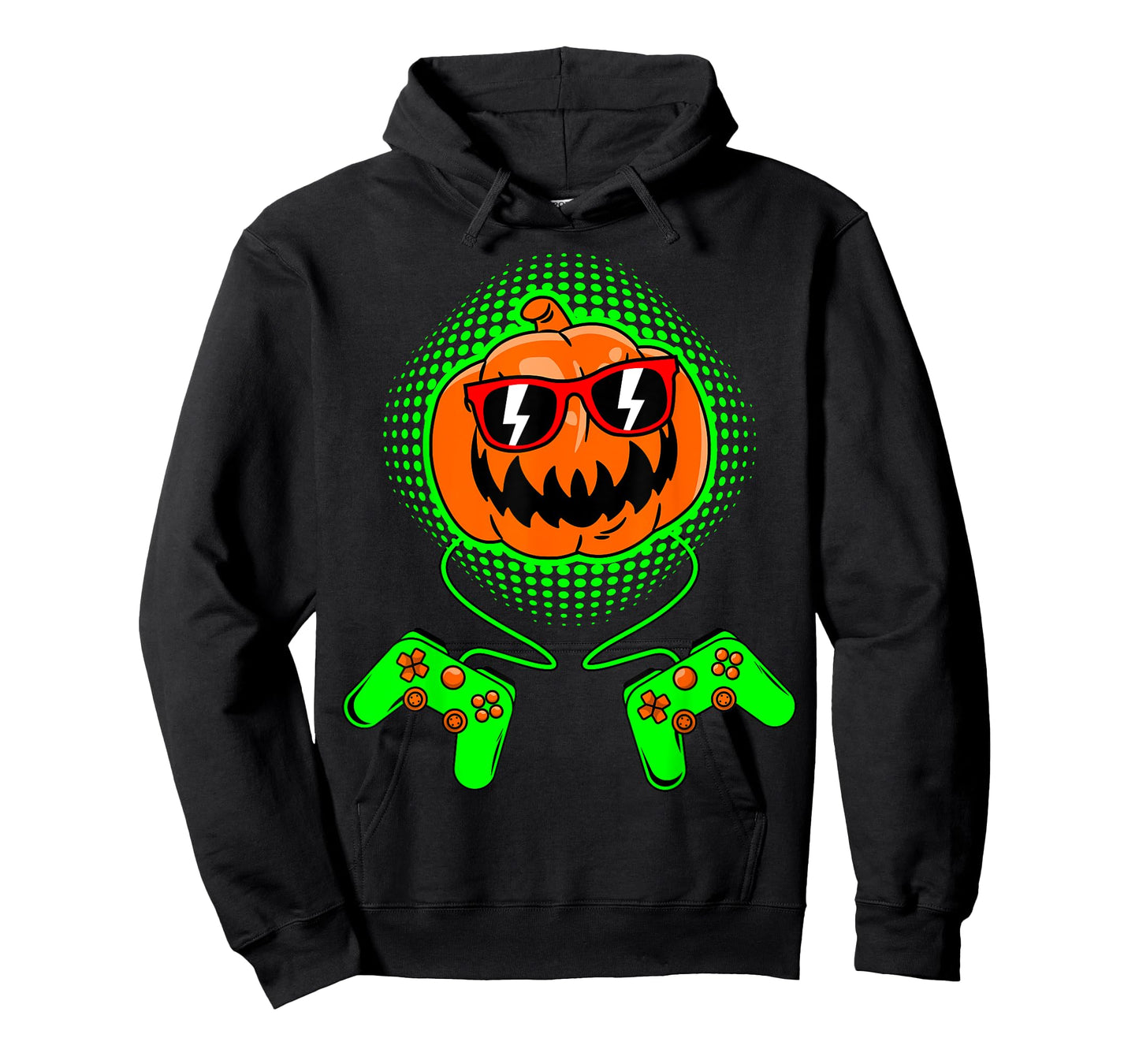 Boys Halloween Jack O Lantern Gamer Kids Men Halloween T-Shirt