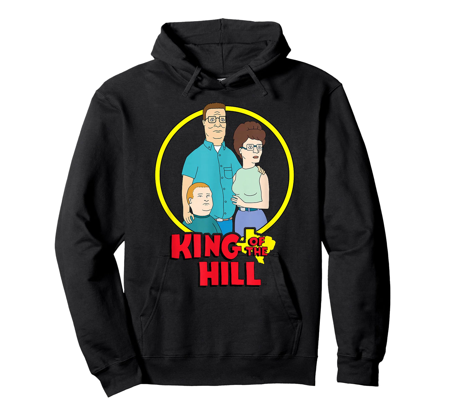 King of The Hill Retro Classic Family Portrait Circle Logo T-Shirt