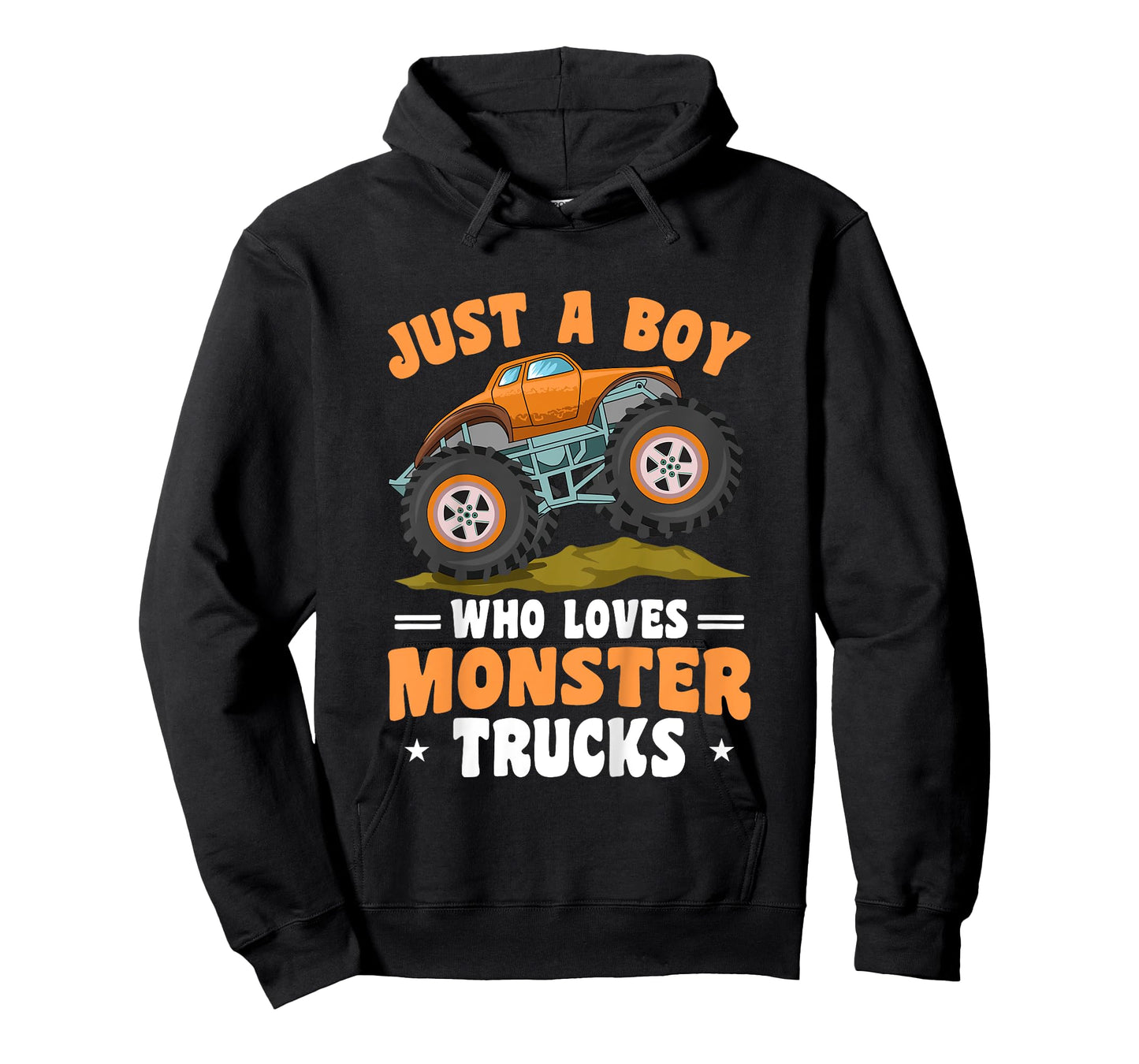 Kids Toddler Just A Boy Who Loves Monster Trucks T-Shirt