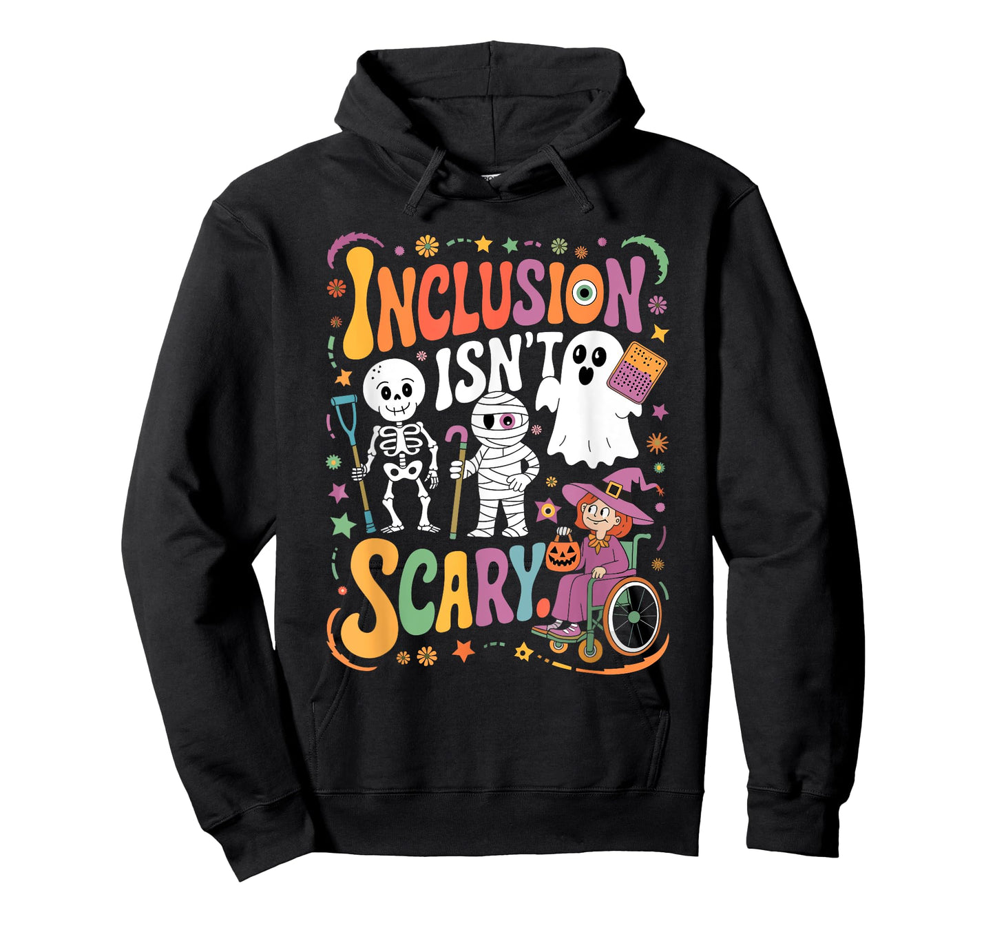 Inclusion Isn't Too Scary Ghost SLP Halloween Sped Teacher T-Shirt
