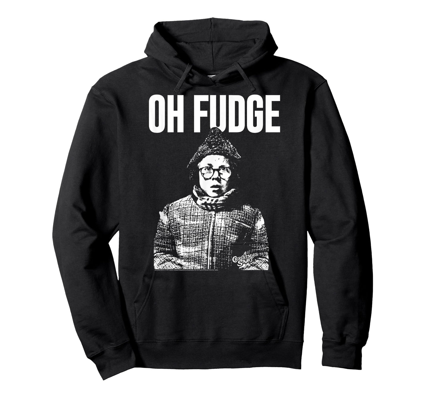 A Christmas Story Oh Fudge Black & White Ralphie Holiday T-Shirt