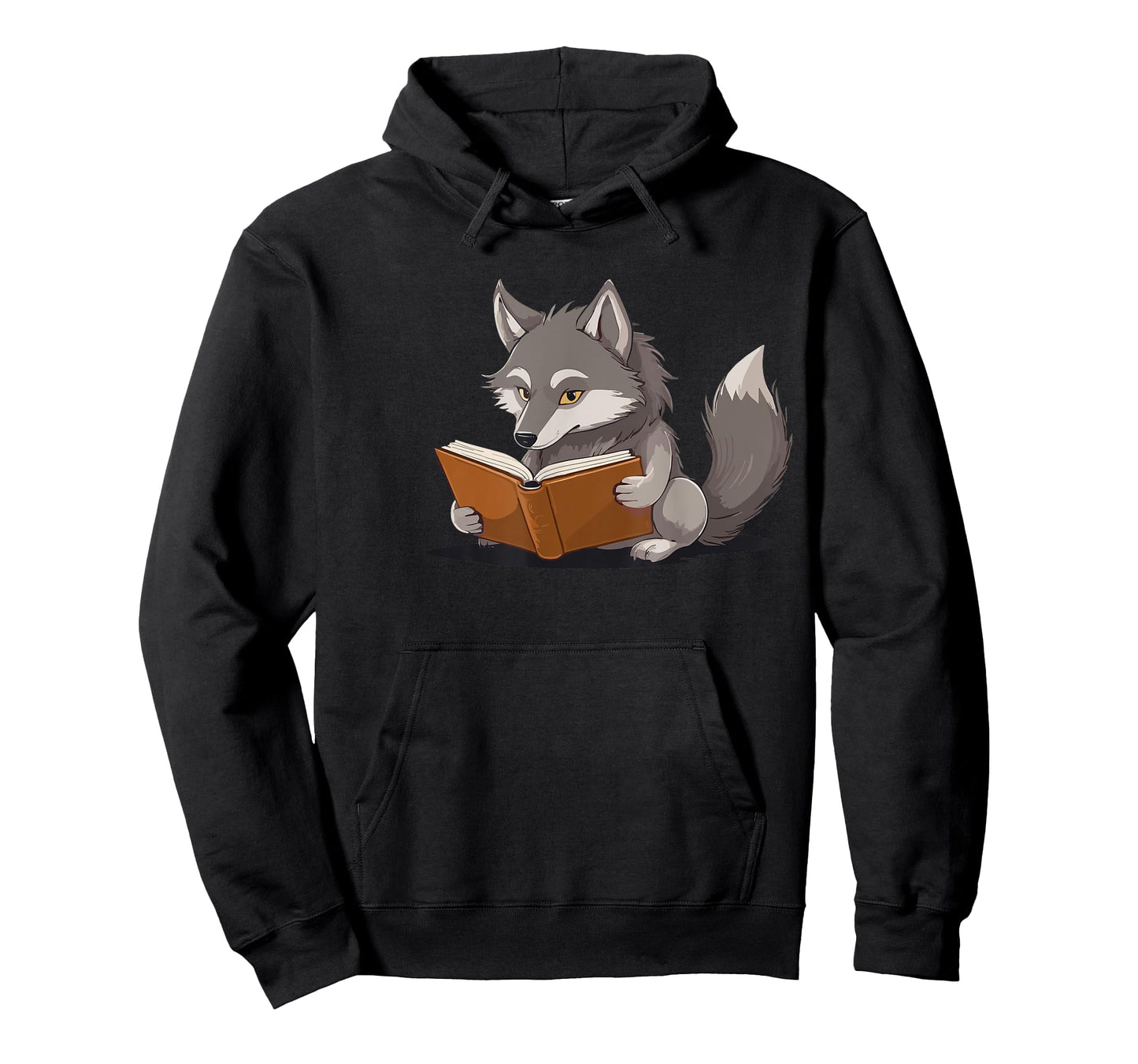 Cute Wolf is reading a Book, Reading Wolf T-Shirt