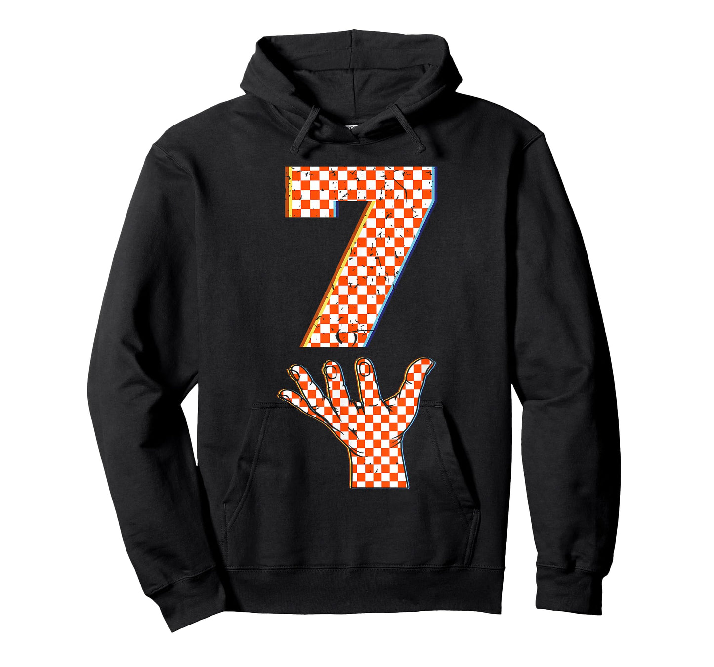 Number 7 Matching 67 Meme Checkered Halloween Costume Kids T-Shirt