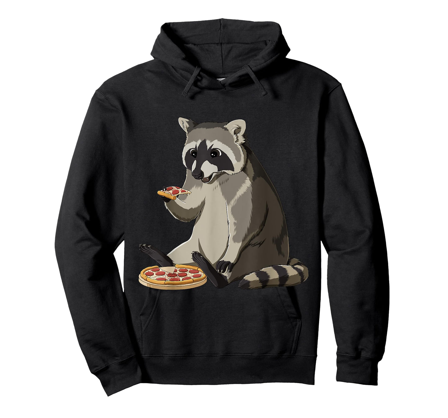Funny Raccoon Eats Pizza T-Shirt