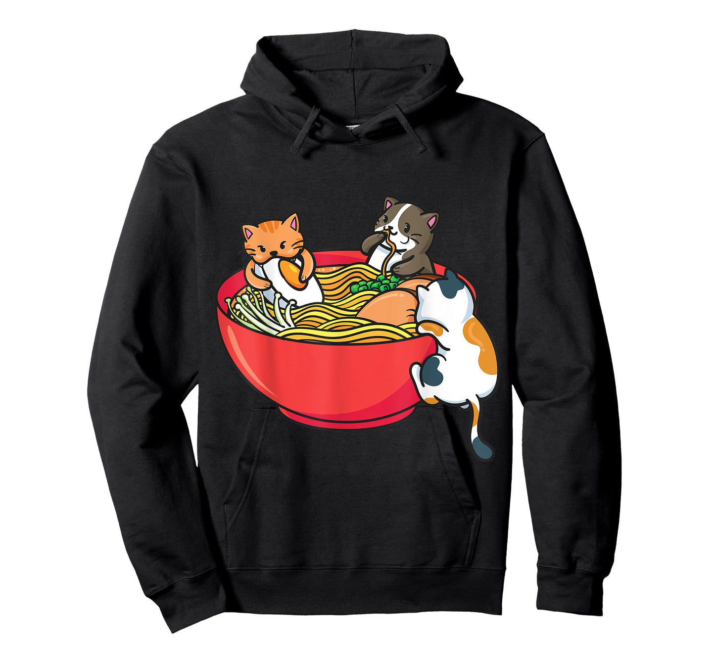 Japanese ramen noodles anime funny Japan cat T-Shirt