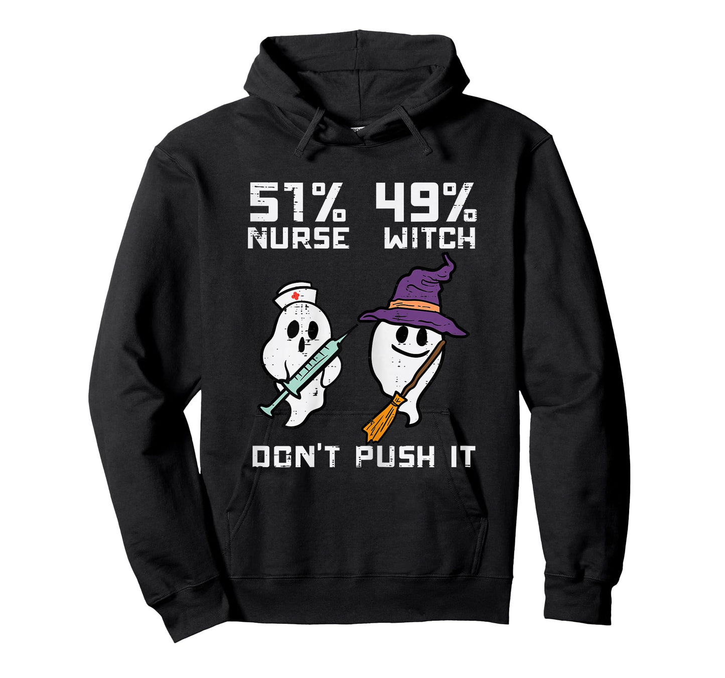 Halloween 51 Percent Nurse Witch Fun Costume Scrub Top Women T-Shirt