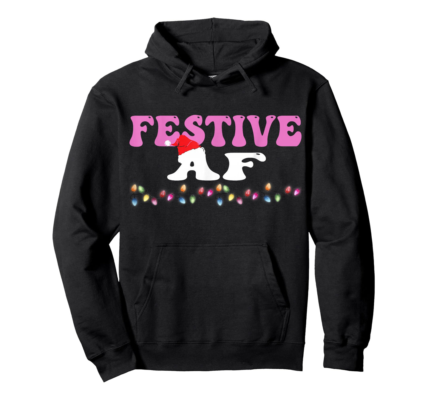 Festive As f#ck AF Christmas Light Xmas Adults Women Men Fun T-Shirt