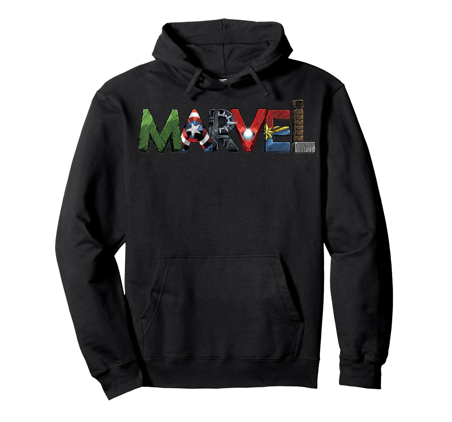 Marvel Avengers Character Text Portrait T-Shirt Small