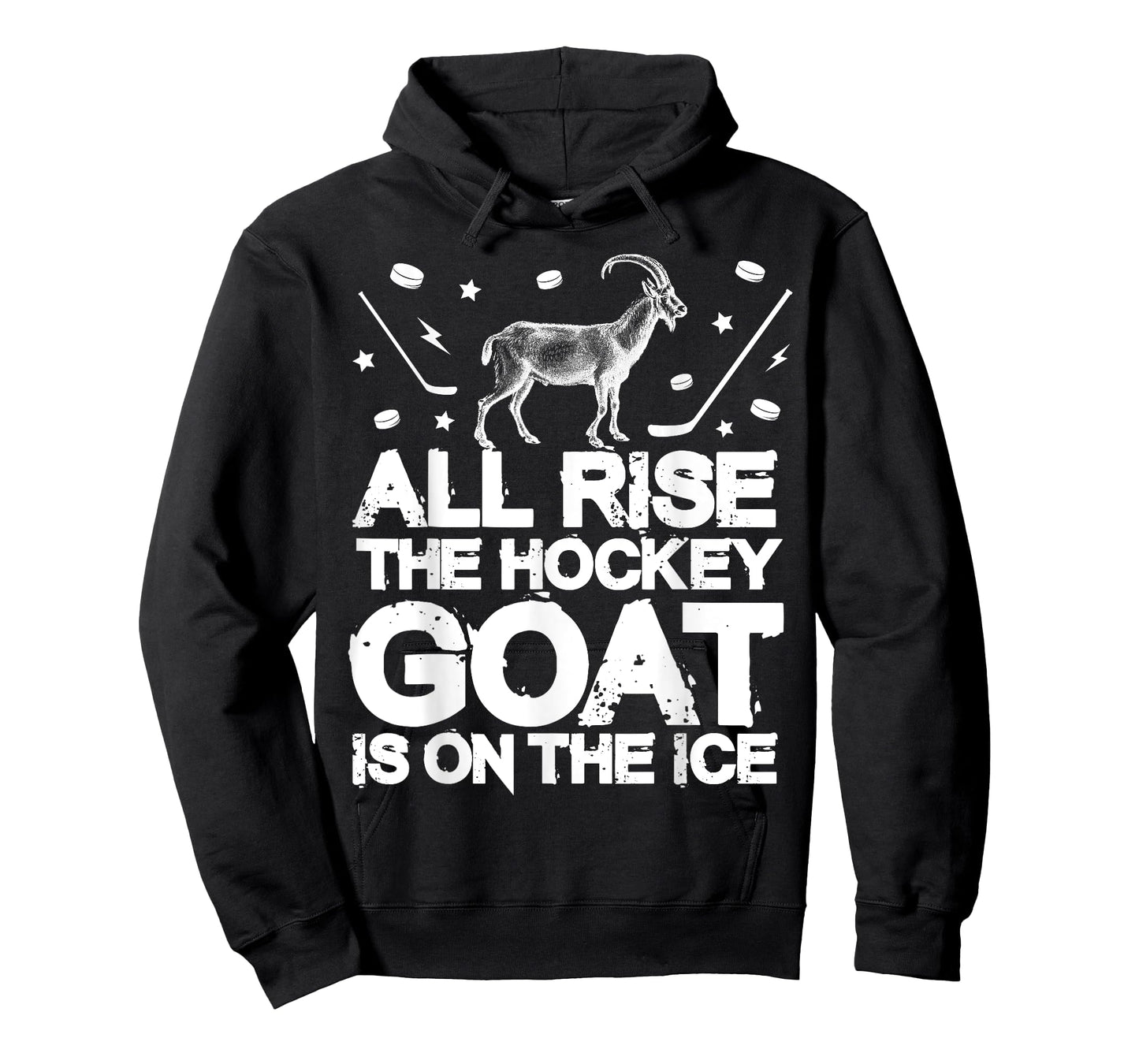Funny Boys Ice Hockey Gift - All Rise Hockey GOAT On Ice T-Shirt
