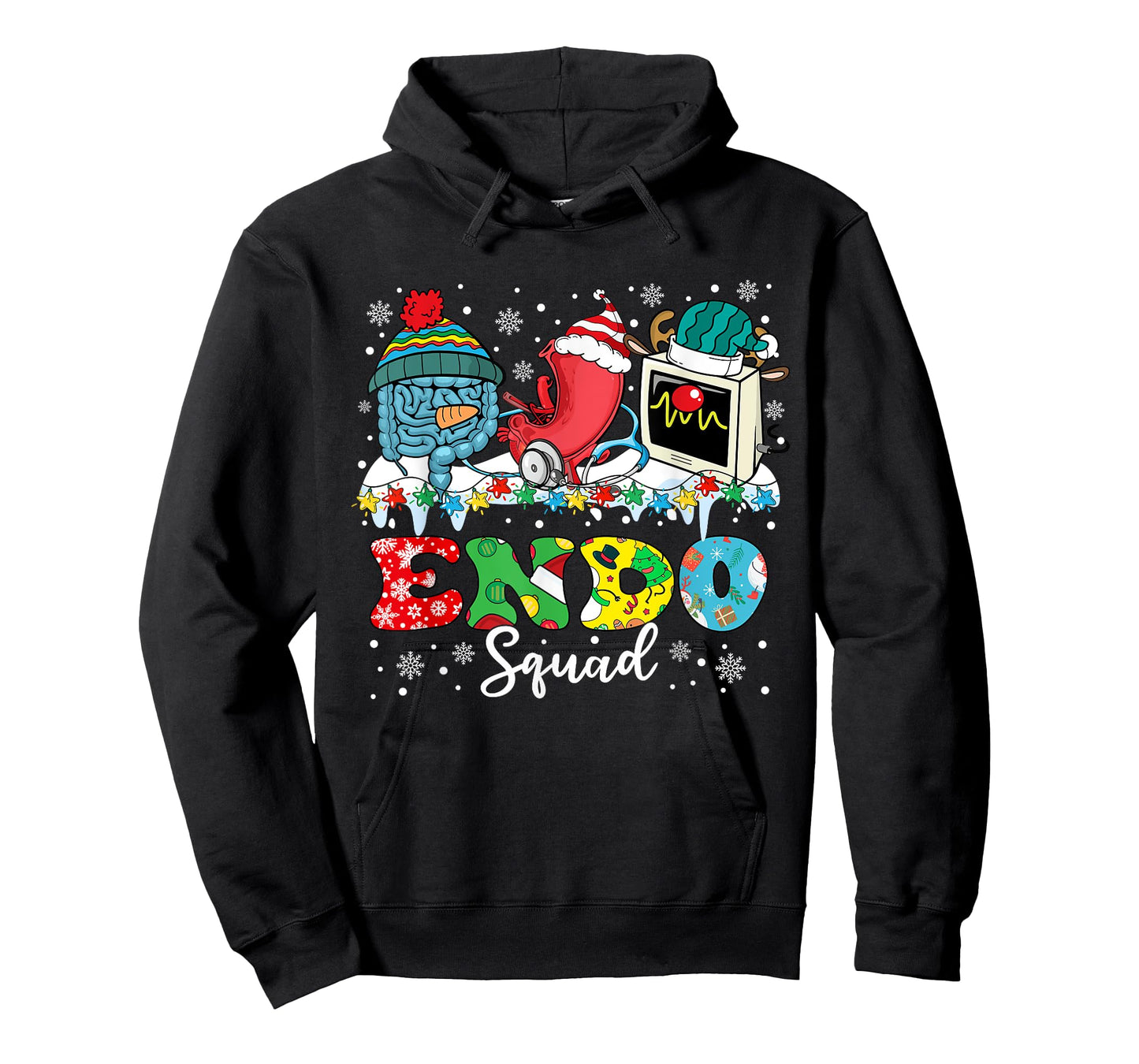 Endoscopy Squad Stomach Santa Hat Endoscopy Tech Christmas T-Shirt