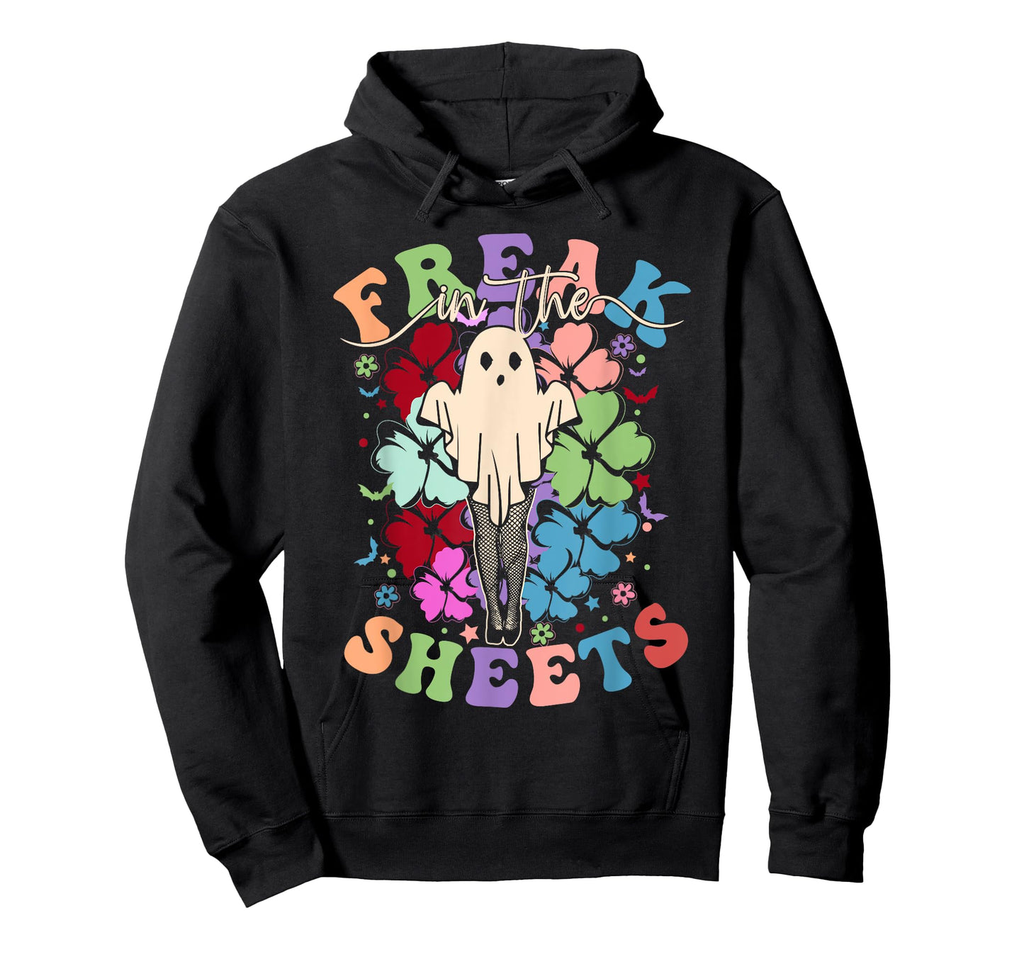 Freak in The Sheets Funny Spooky Halloween Ghost Women Girls T-Shirt