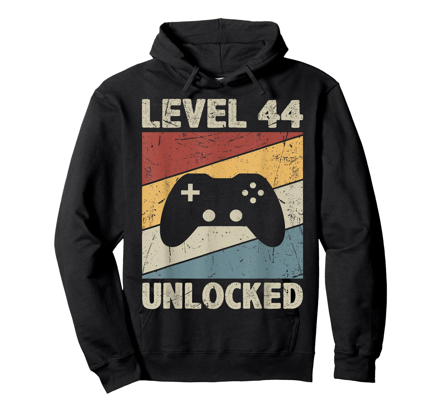 Level 44 Unlocked - Retro Vintage Funny 44th Birthday Gamer T-Shirt